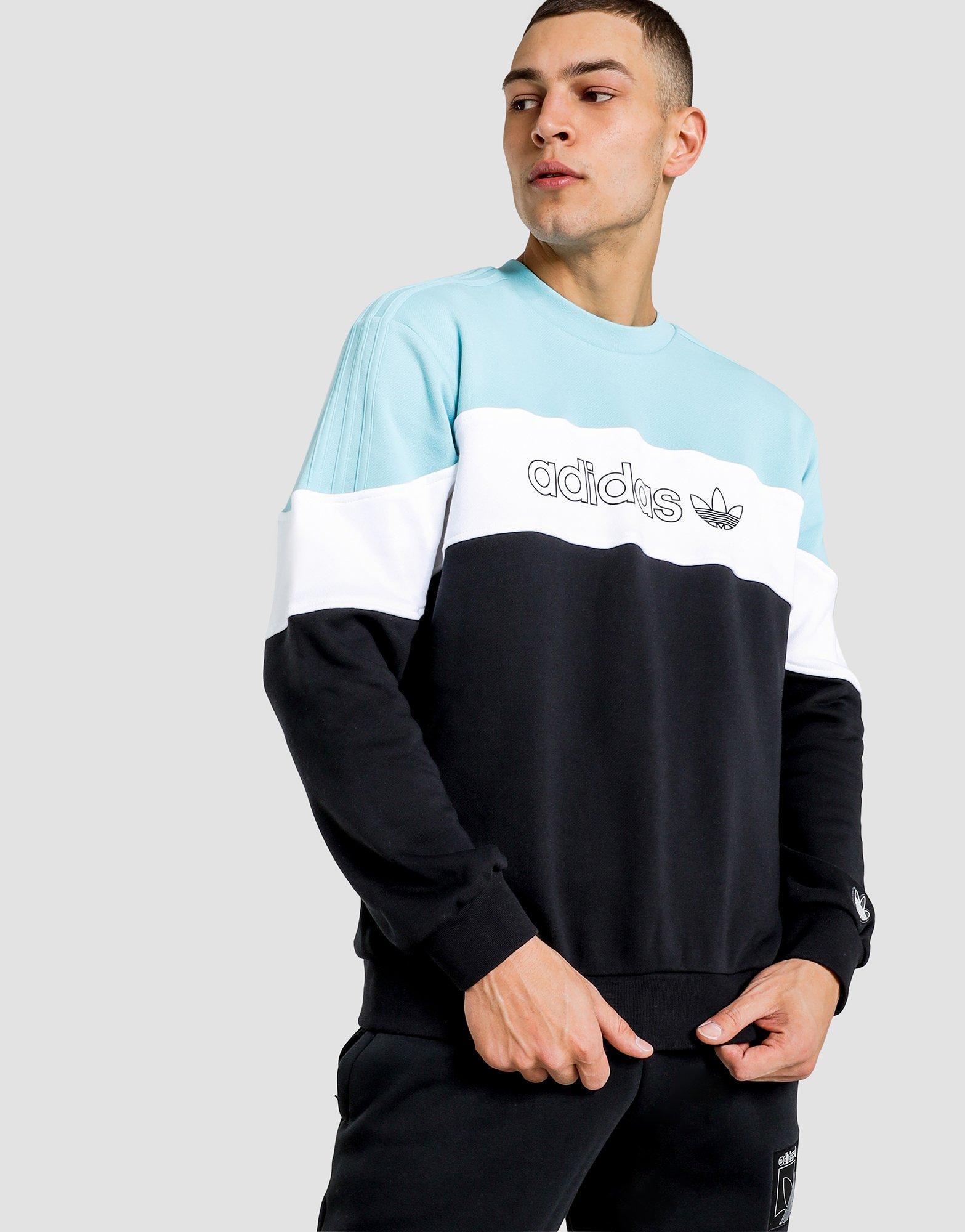 adidas originals spirit poly crew sweatshirt