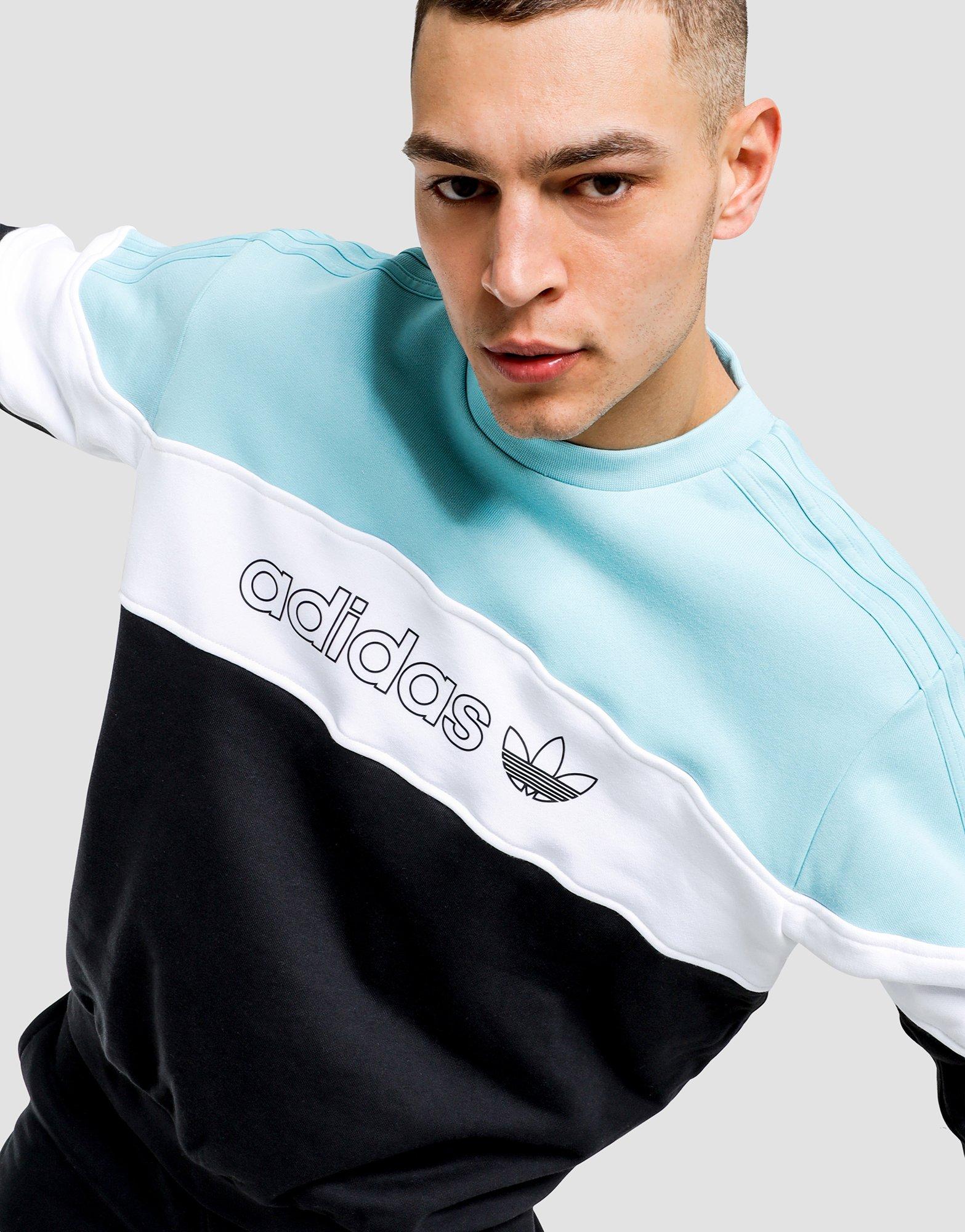 adidas originals spirit poly crew sweatshirt