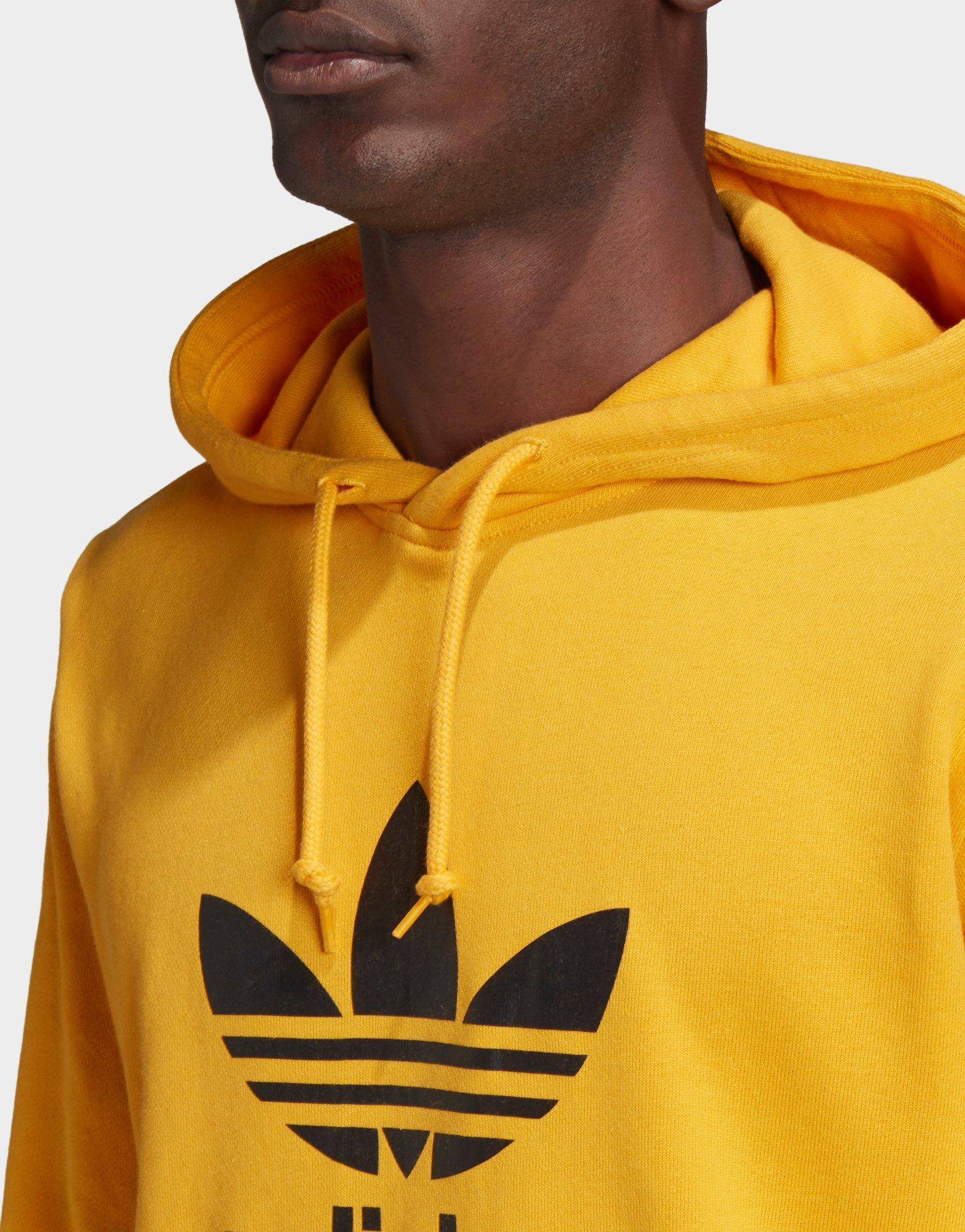 yellow trefoil adidas hoodie