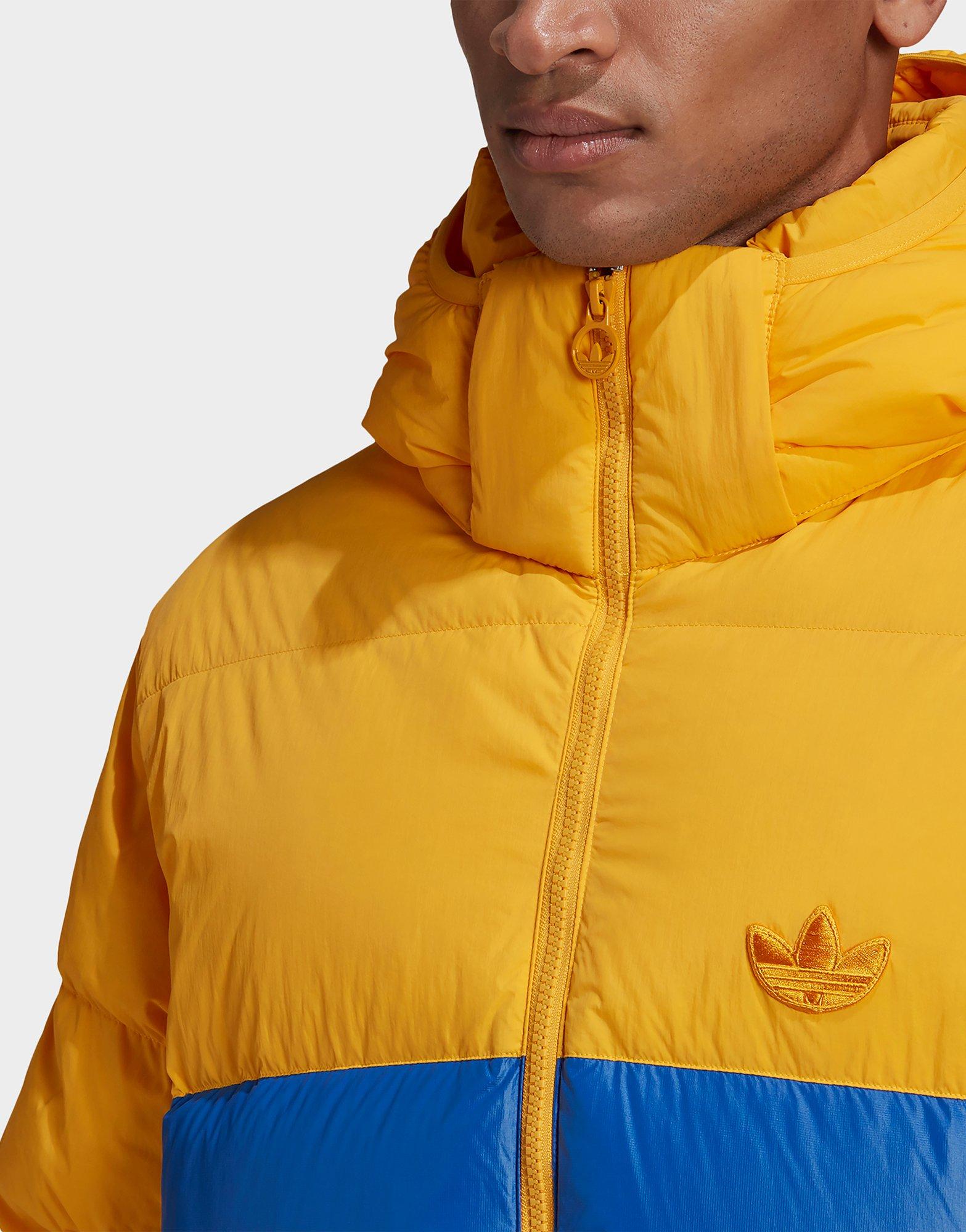 yellow adidas puffer jacket