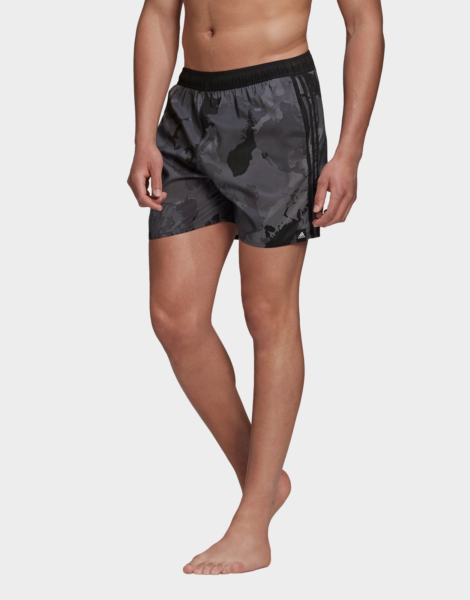 Buy Black adidas Performance Short Length Camouflage Swim Shorts | JD ...