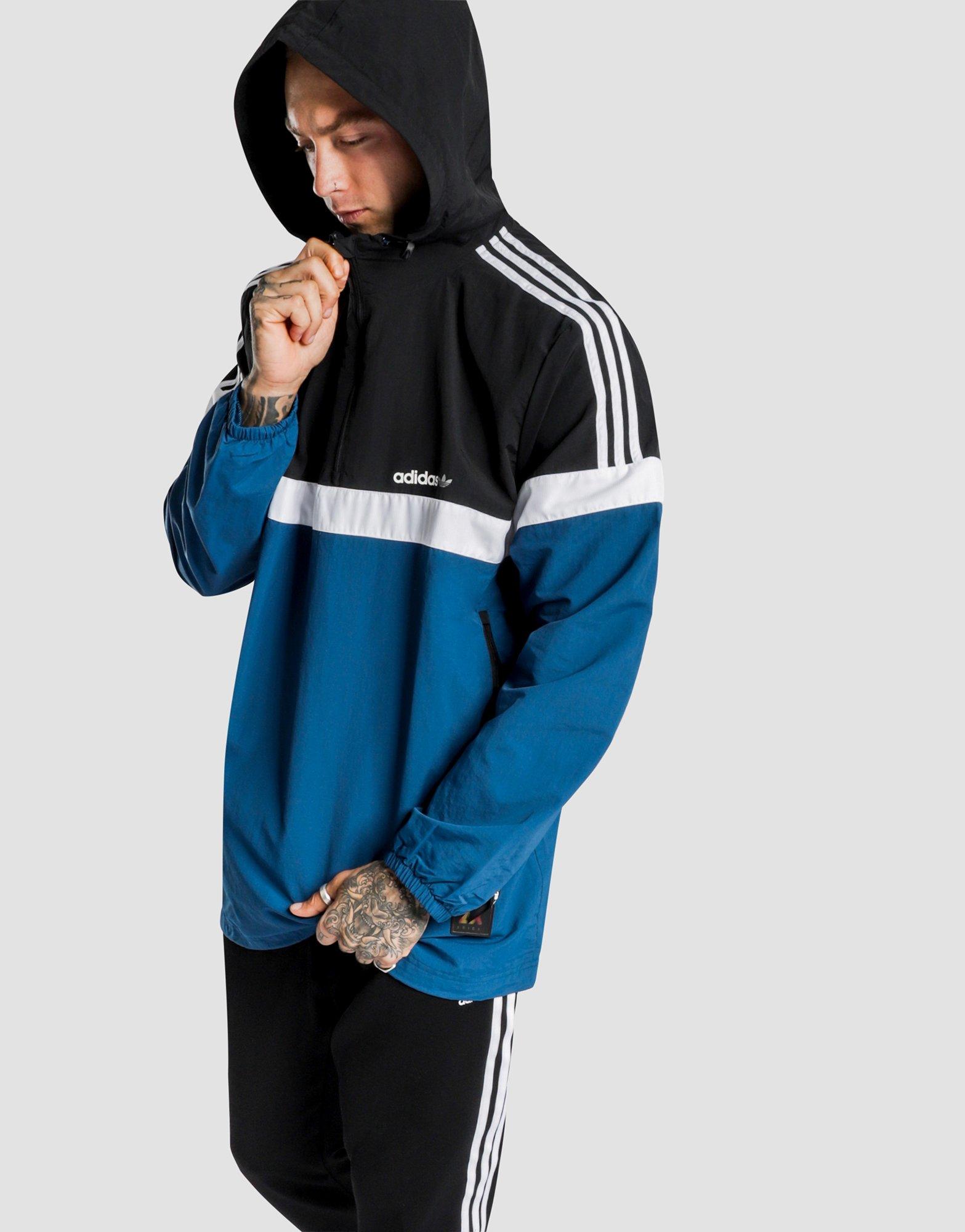 adidas windbreaker quarter zip