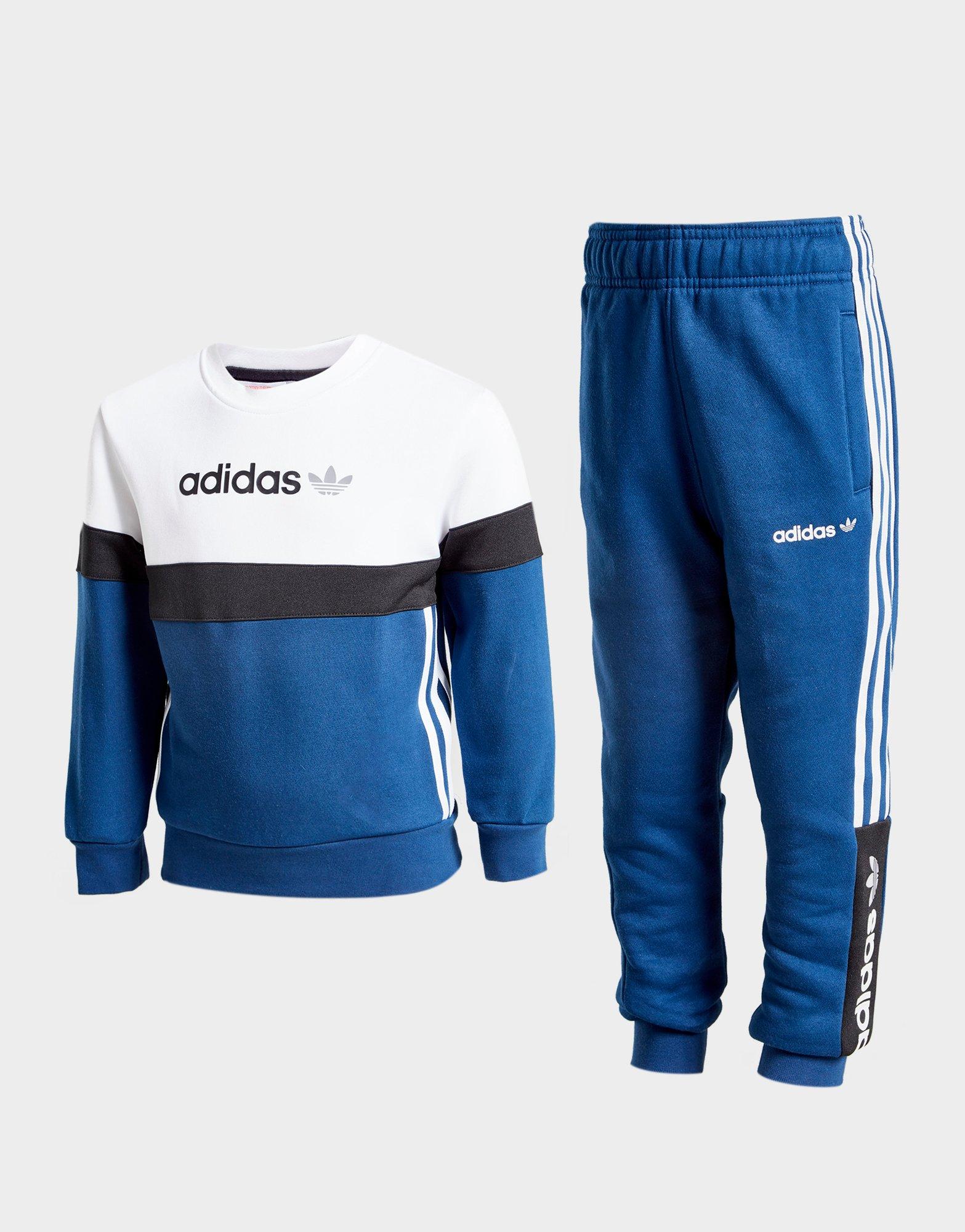 childrens blue adidas tracksuit