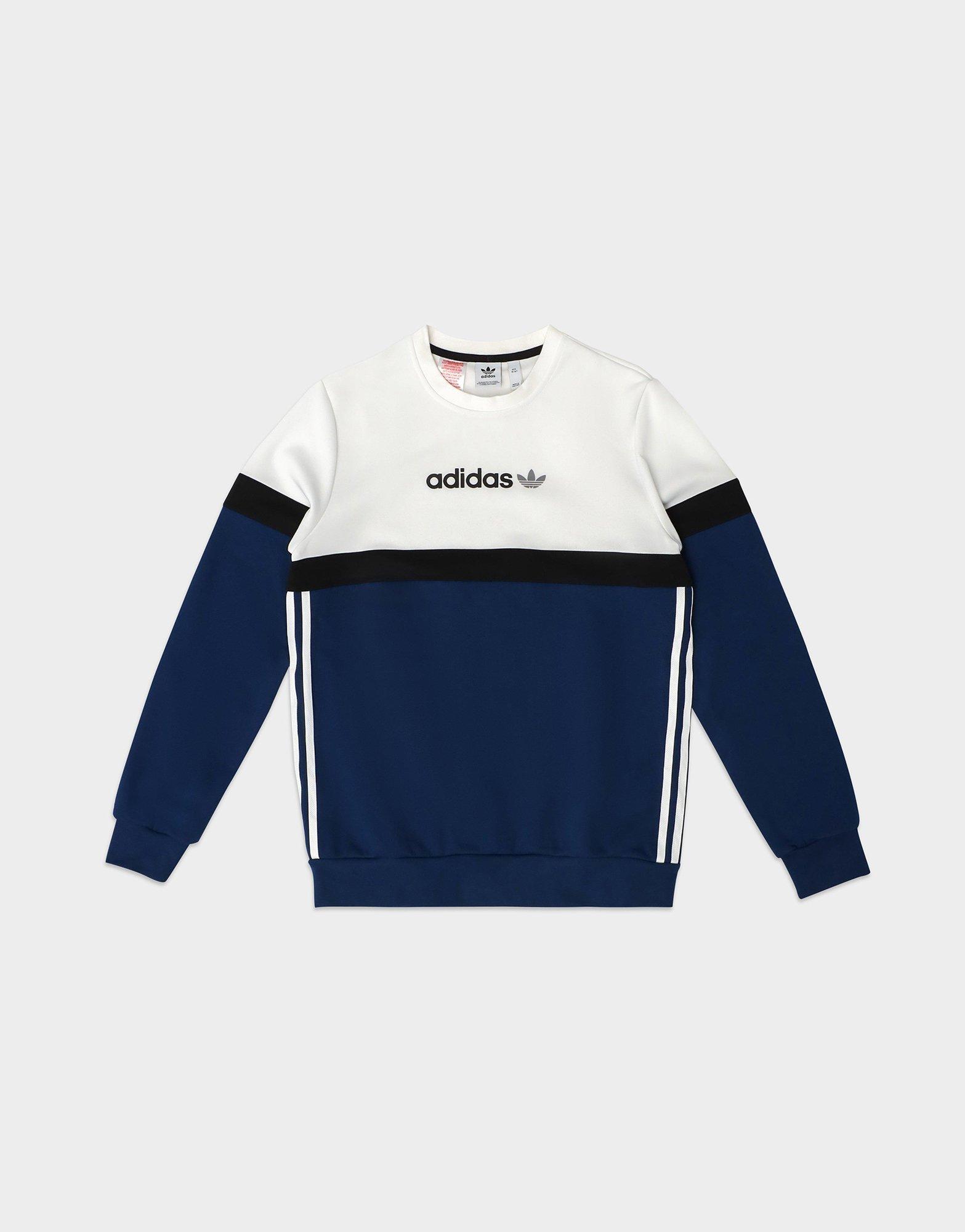 adidas originals colour block crew sweatshirt