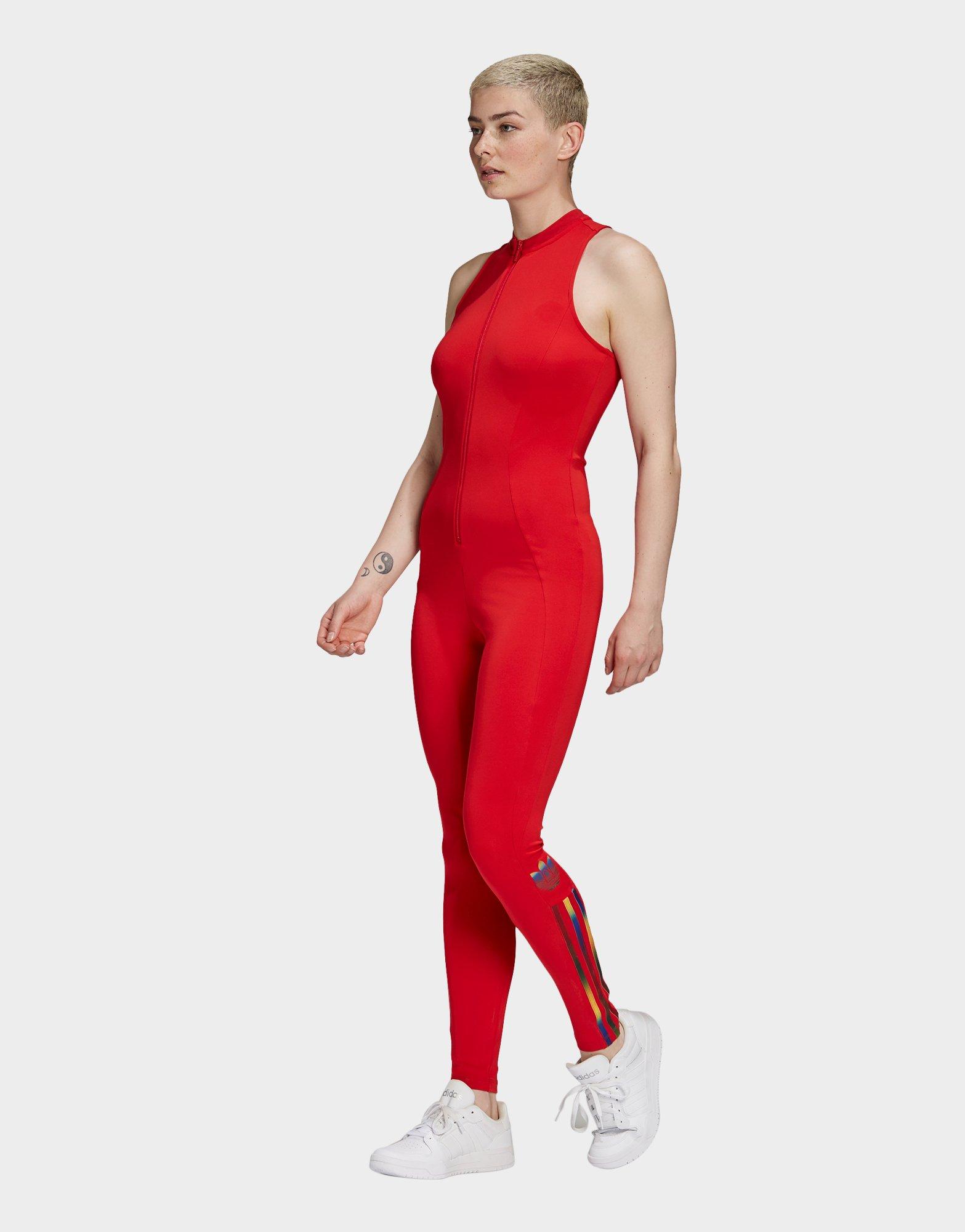 adidas stage suit red