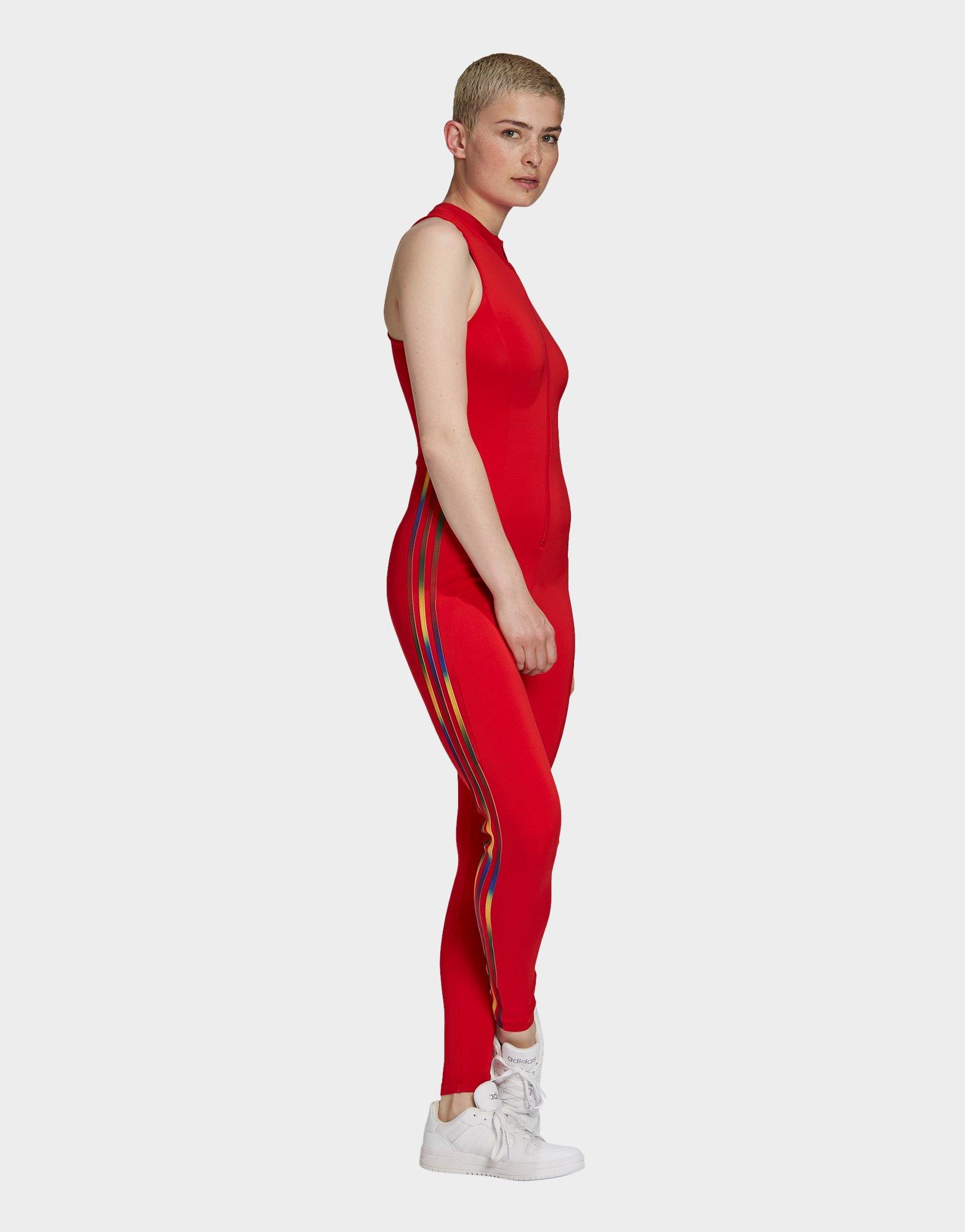 adidas stage suit red