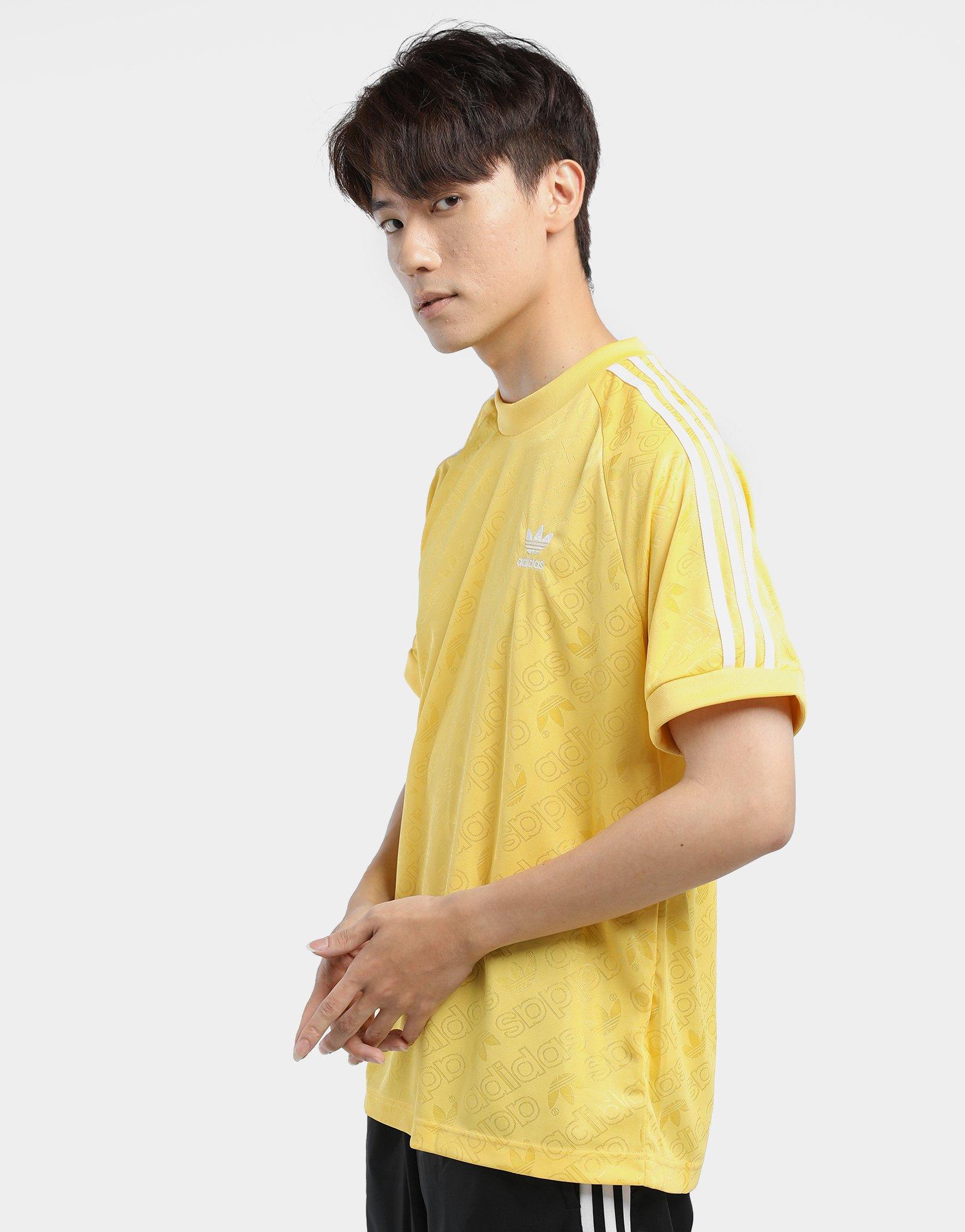 yellow adidas originals t shirt