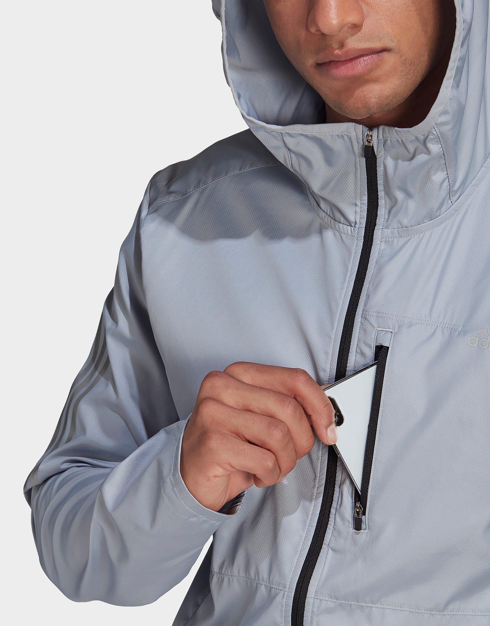 adidas own the run hooded windbreaker