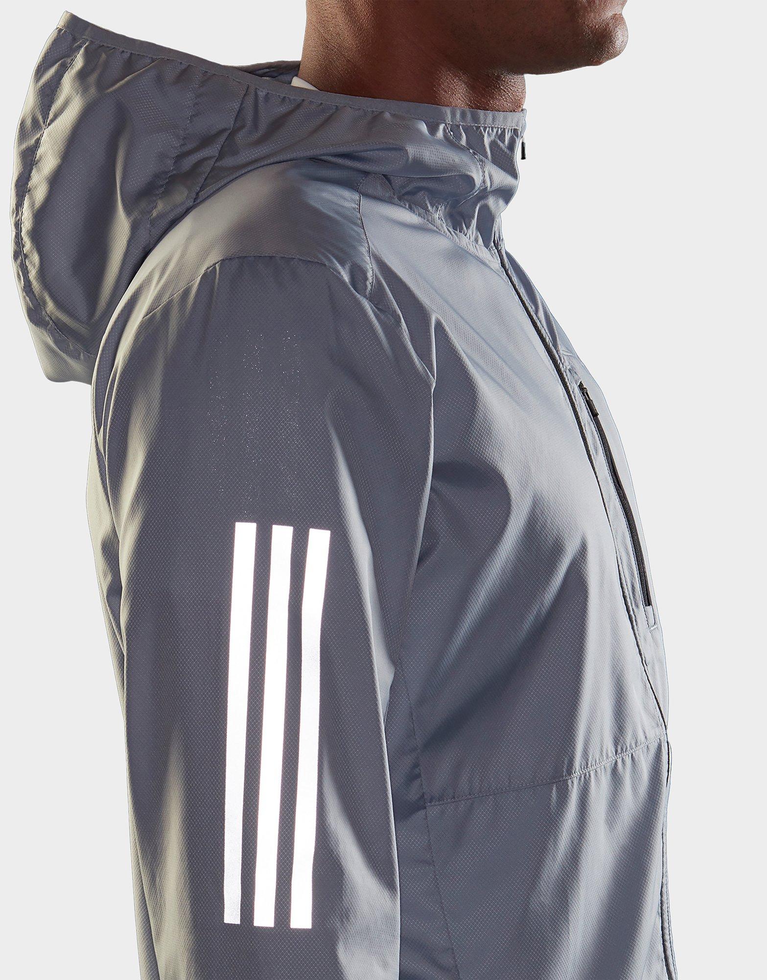 adidas own the run hooded wind jacket