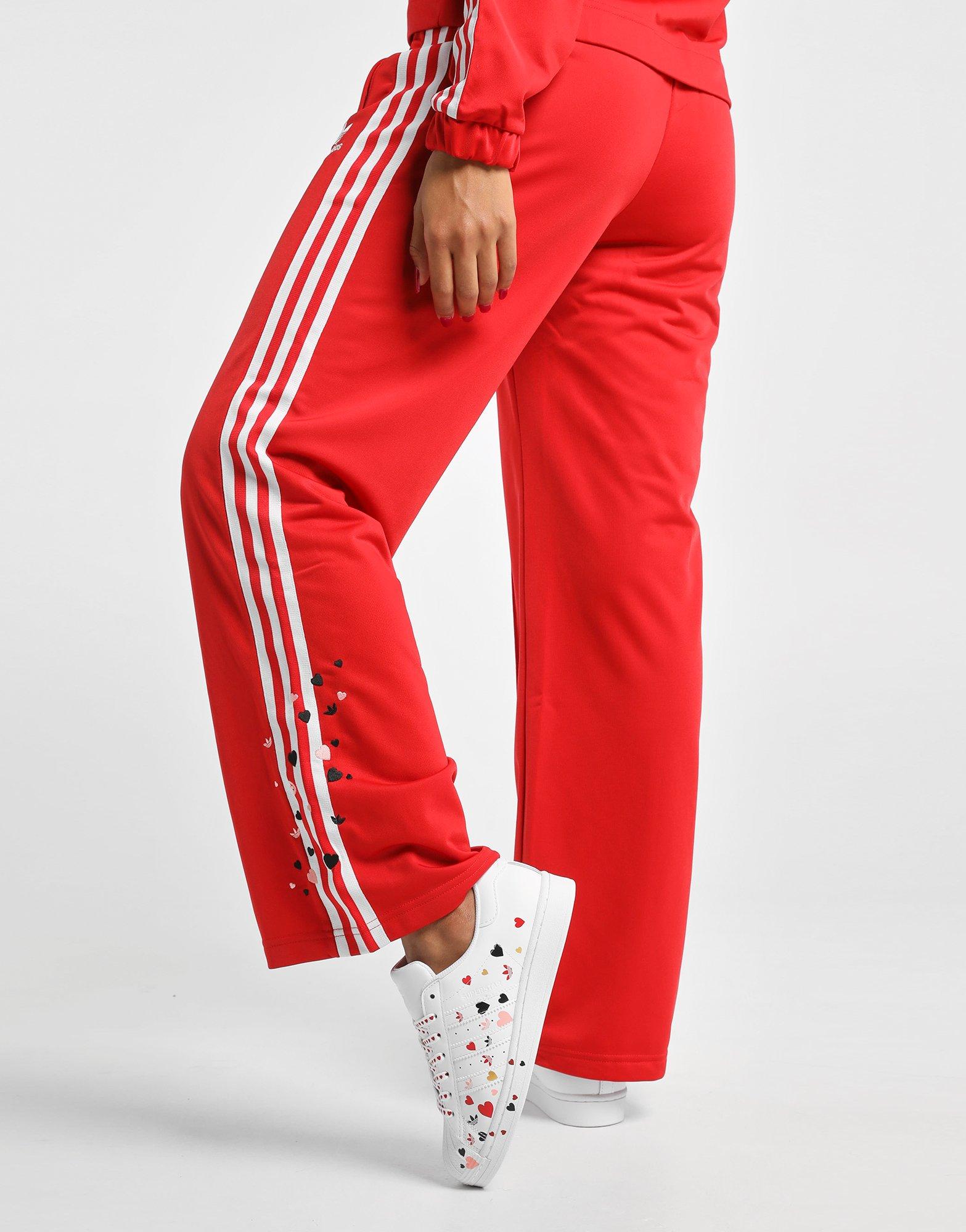 red adidas tracksuit pants