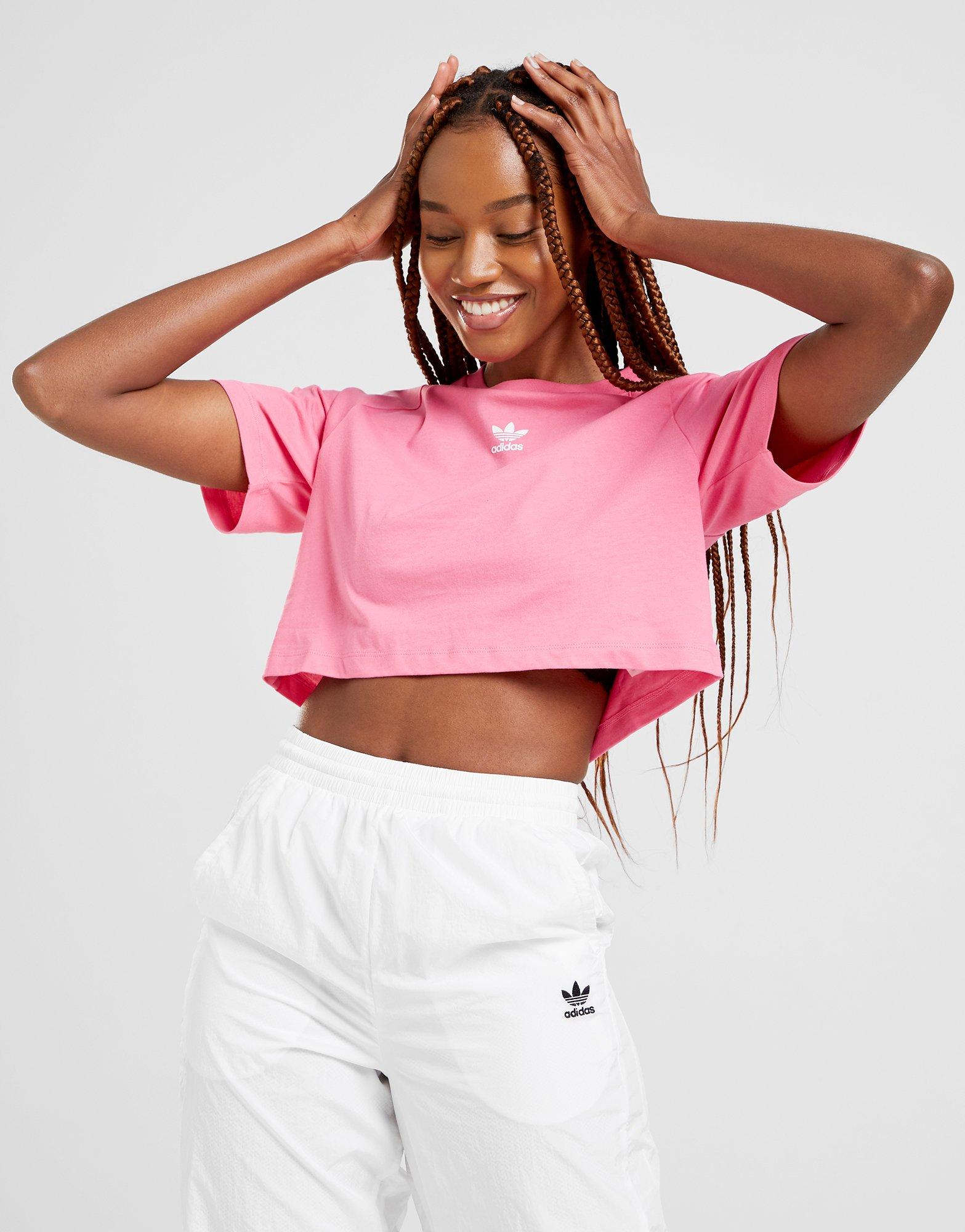adidas trefoil crop top