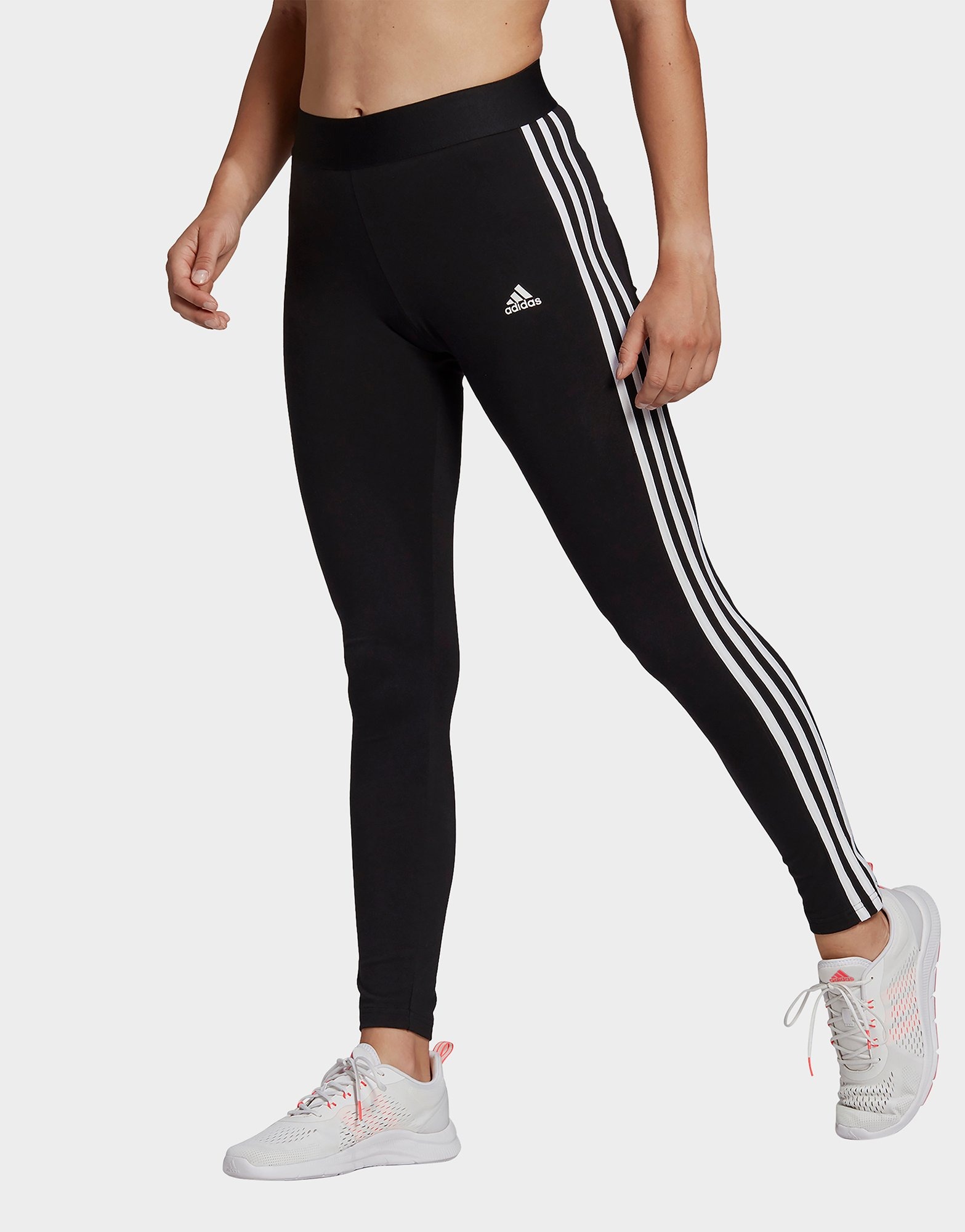 Black adidas 3 Stripes Leggings | JD Sports UK