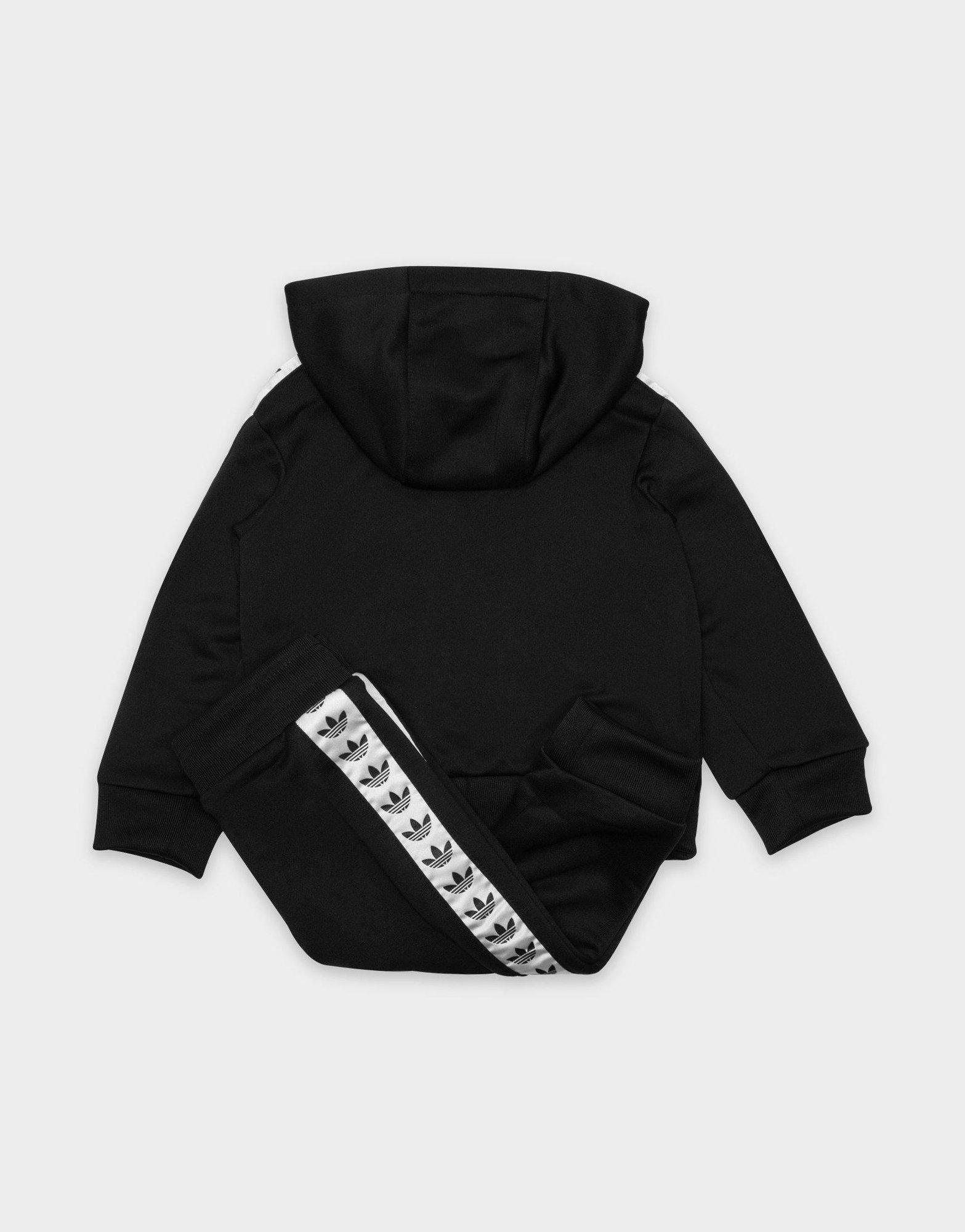 adidas black tape hoodie