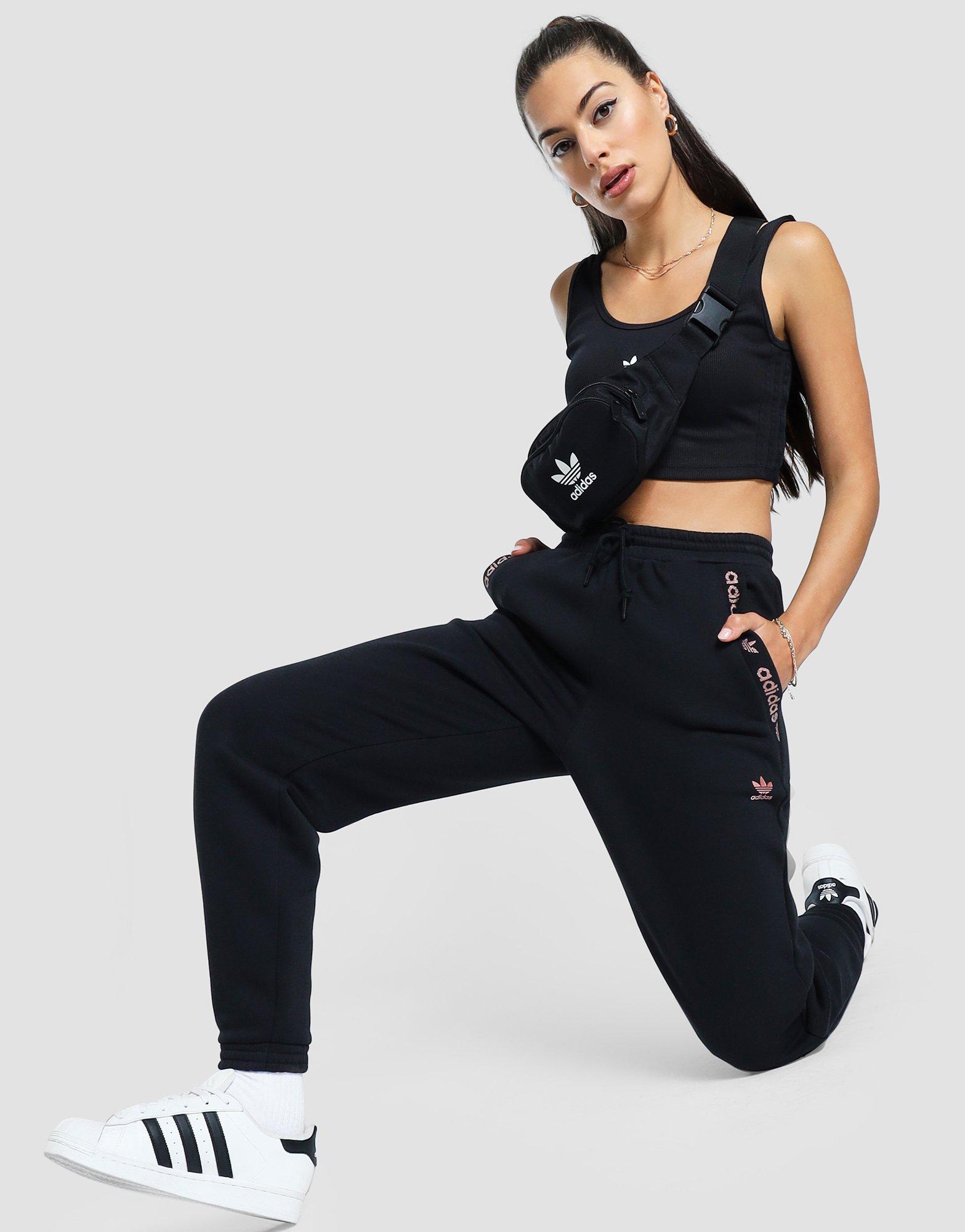 adidas originals tape fleece track pants