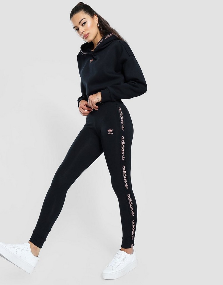 Adidas tape leggings clearance black