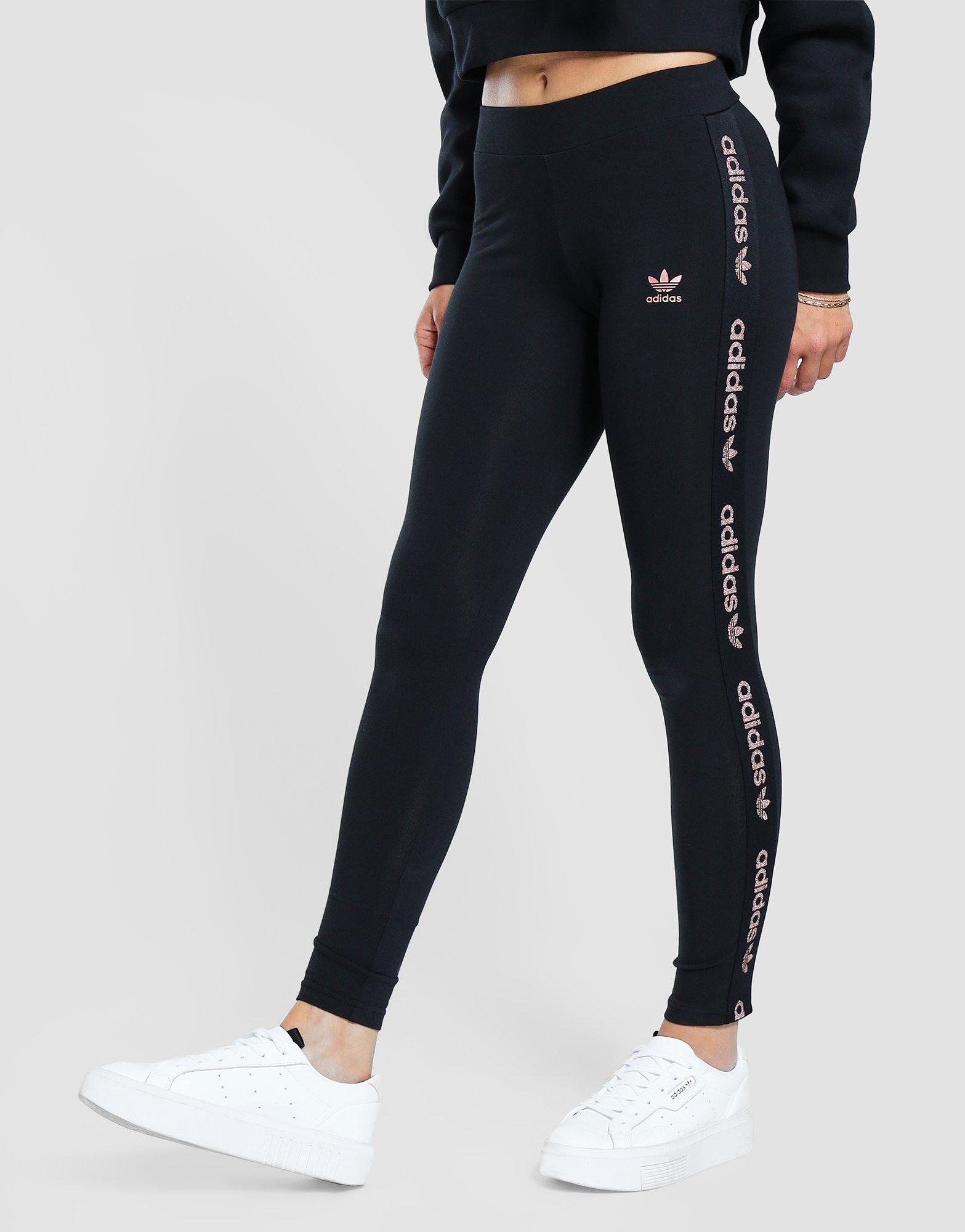 adidas trefoil taped leggings