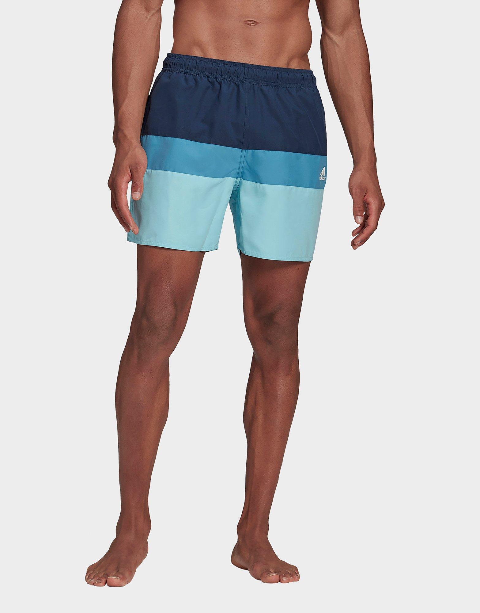 adidas colour block swim shorts