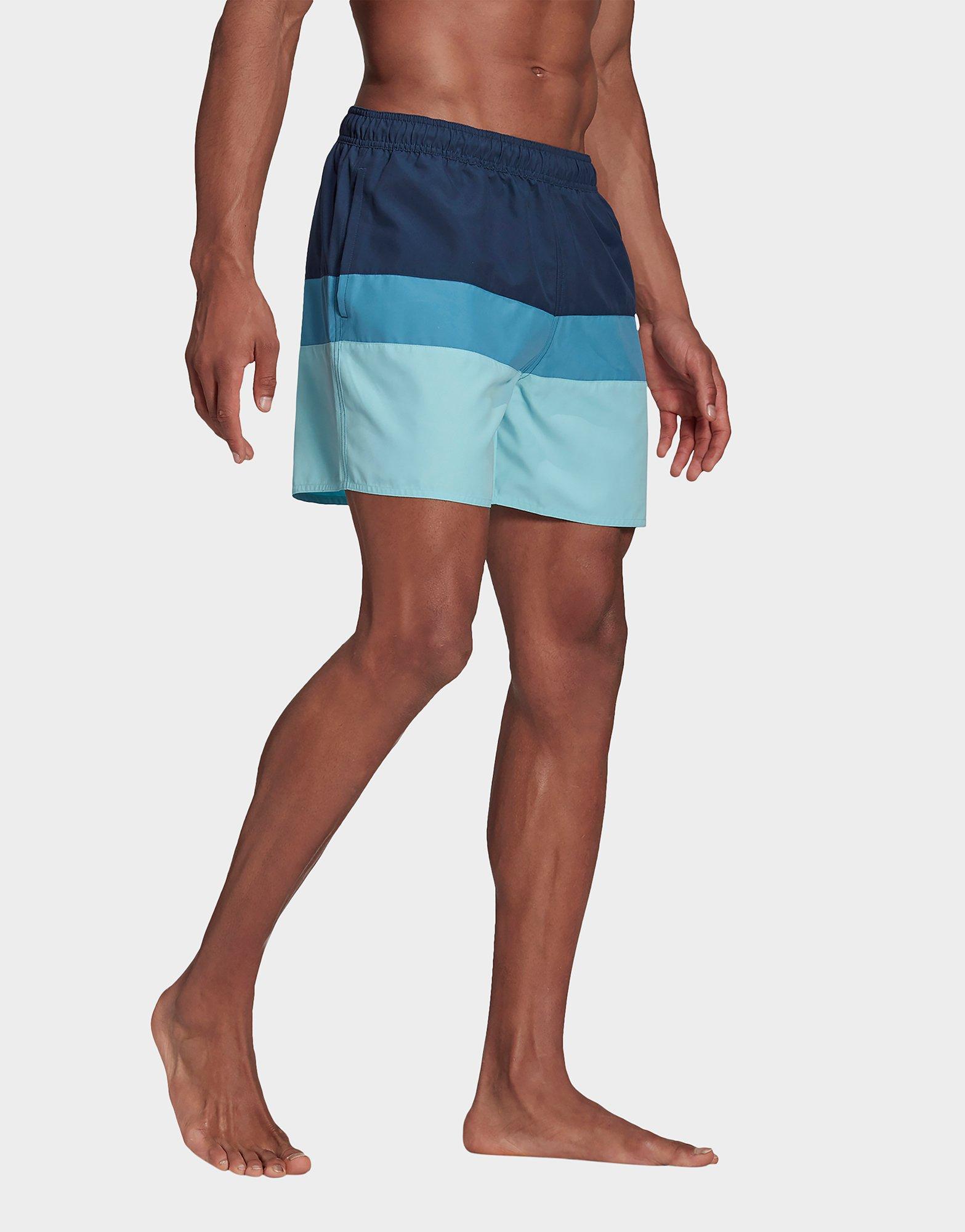 adidas colour block swim shorts