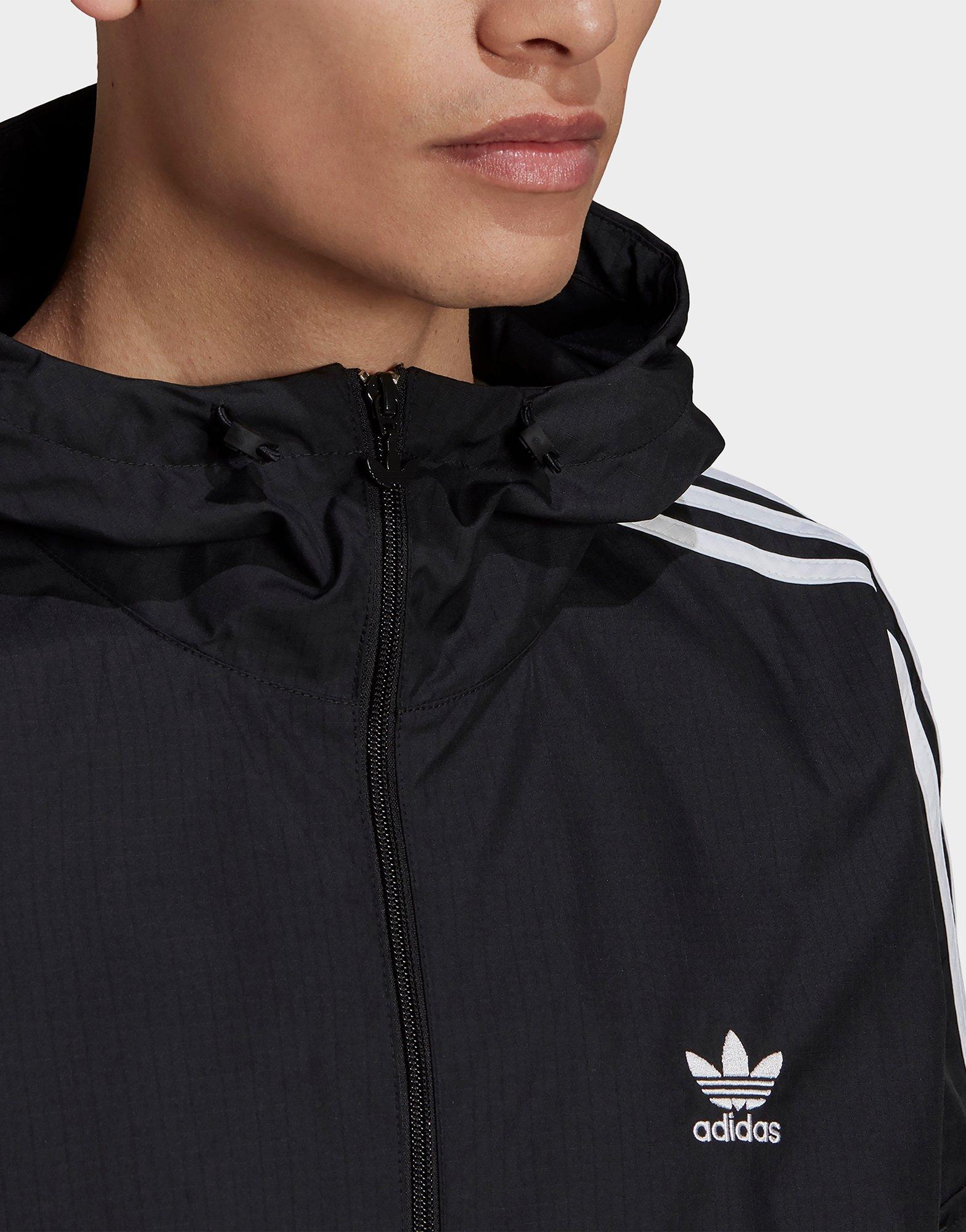 adidas originals 3 stripe windbreaker