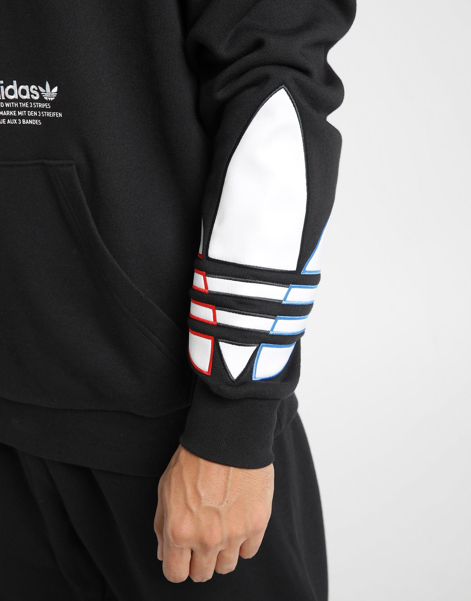 adidas originals adicolor trefoil hoodie in black