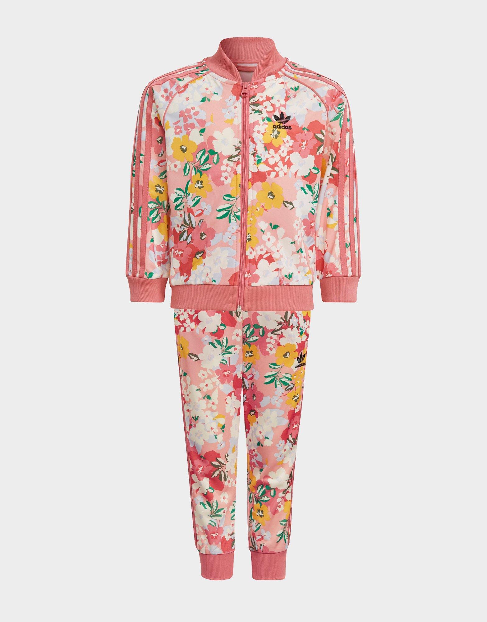 girls floral adidas tracksuit