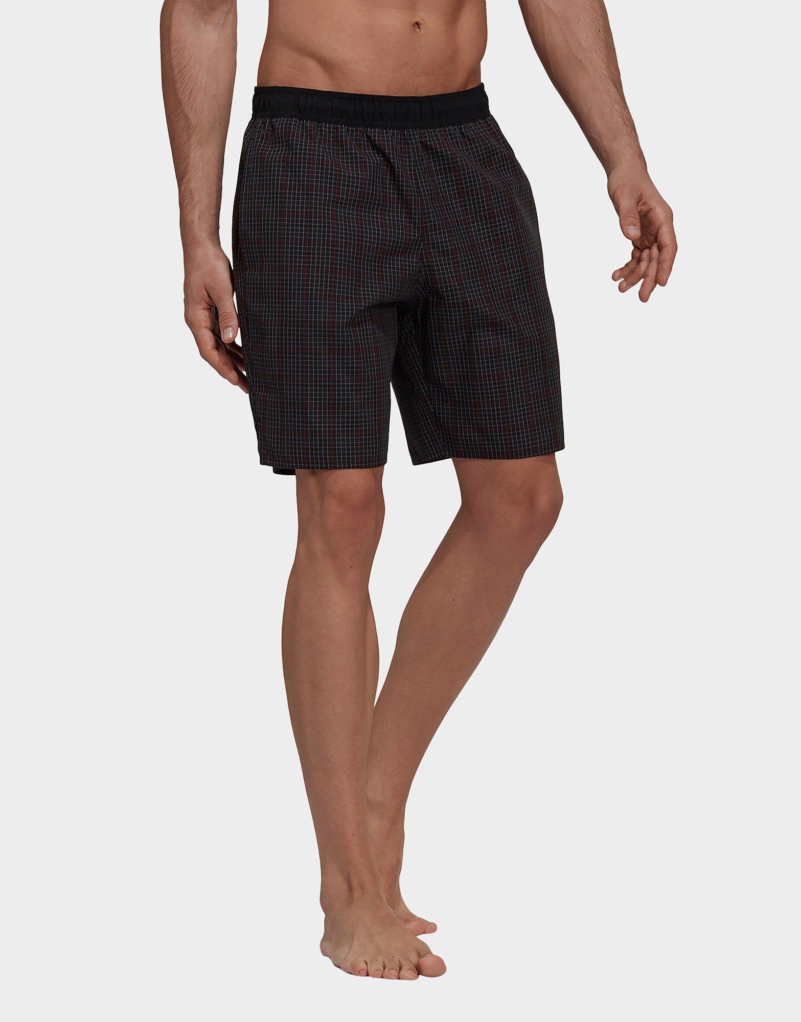 adidas check swim shorts