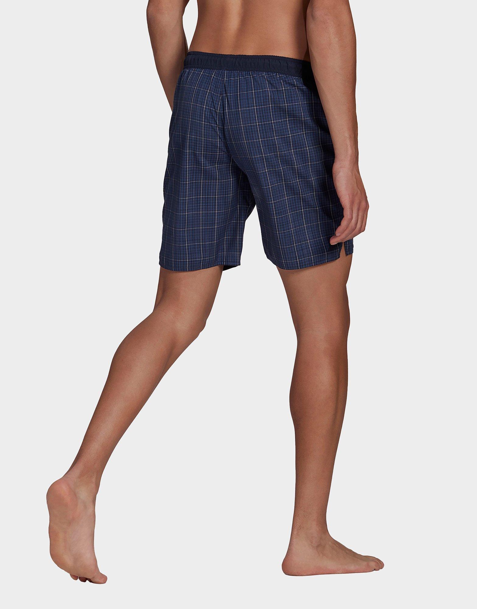 adidas check swim shorts