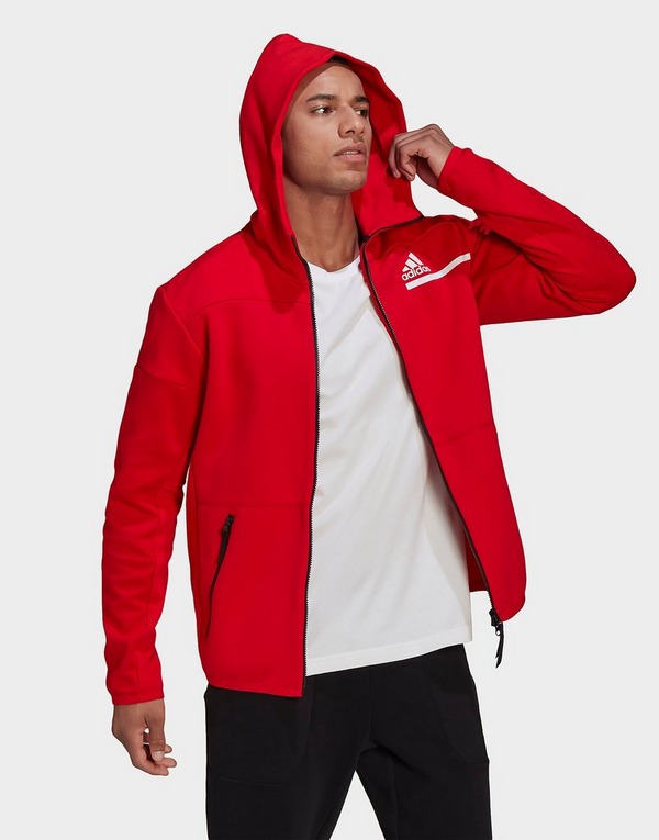 Red Adidas Z N E Full Zip Hoodie Jd Sports