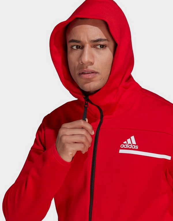 Red Adidas Z N E Full Zip Hoodie Jd Sports