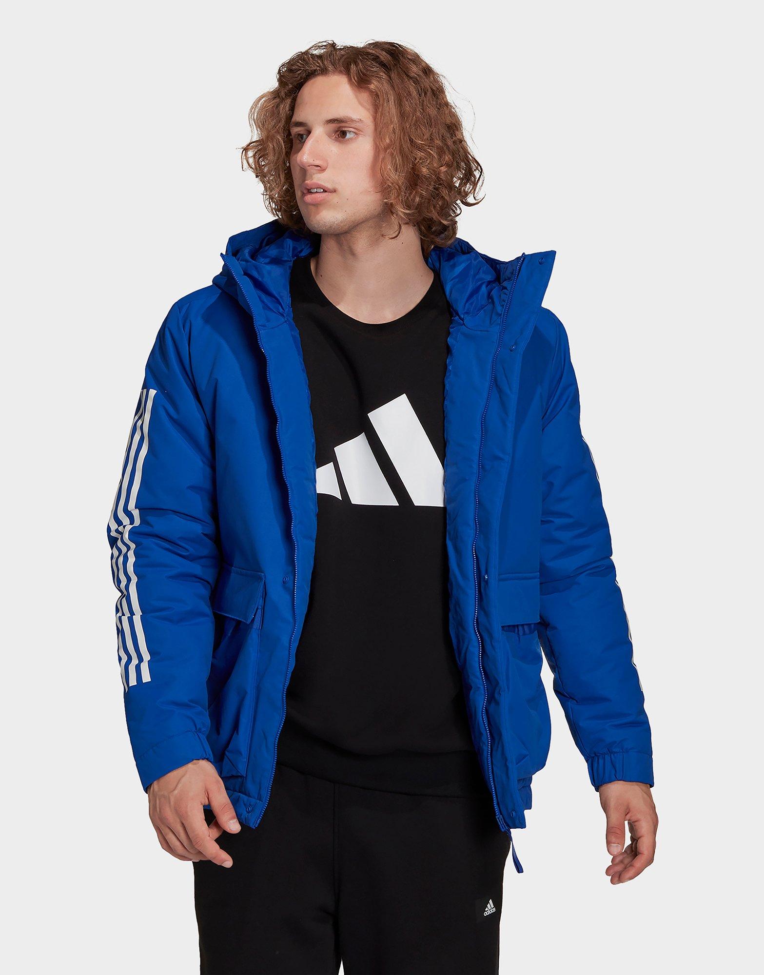 Adidas 3 discount stripes jacket blue