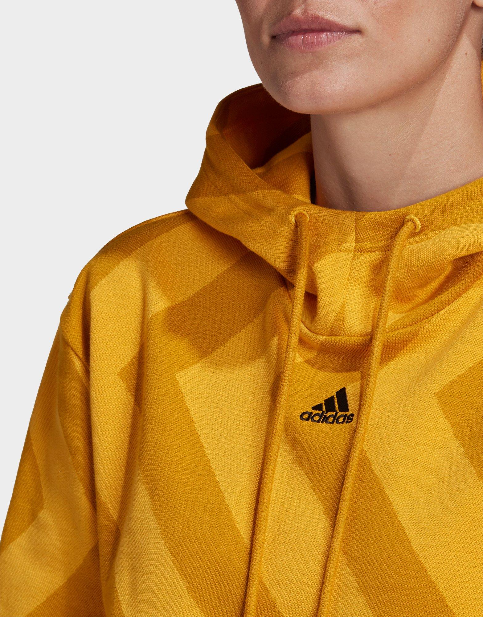 adidas cropped hoodie orange