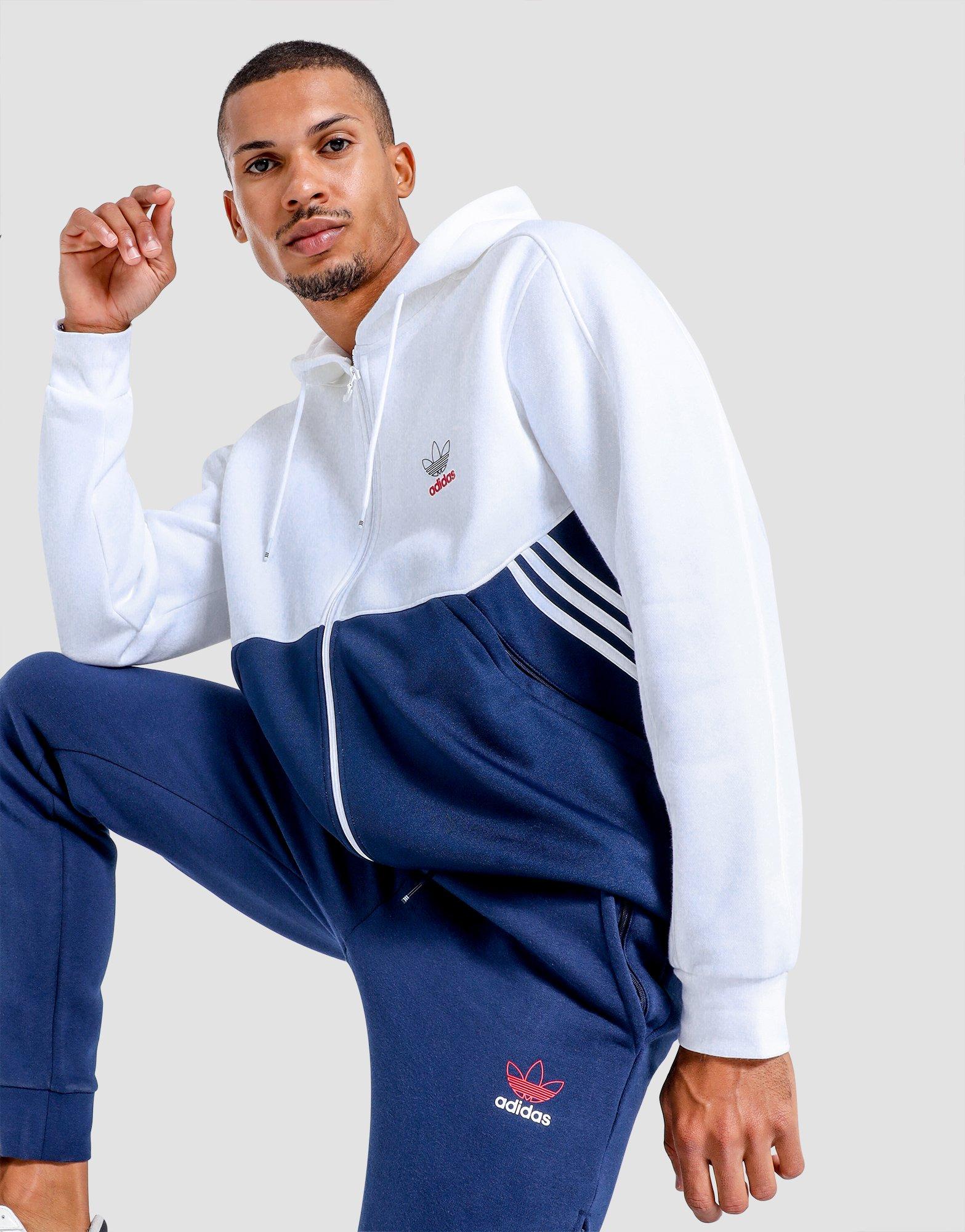 adidas originals street running full zip tech hoodie