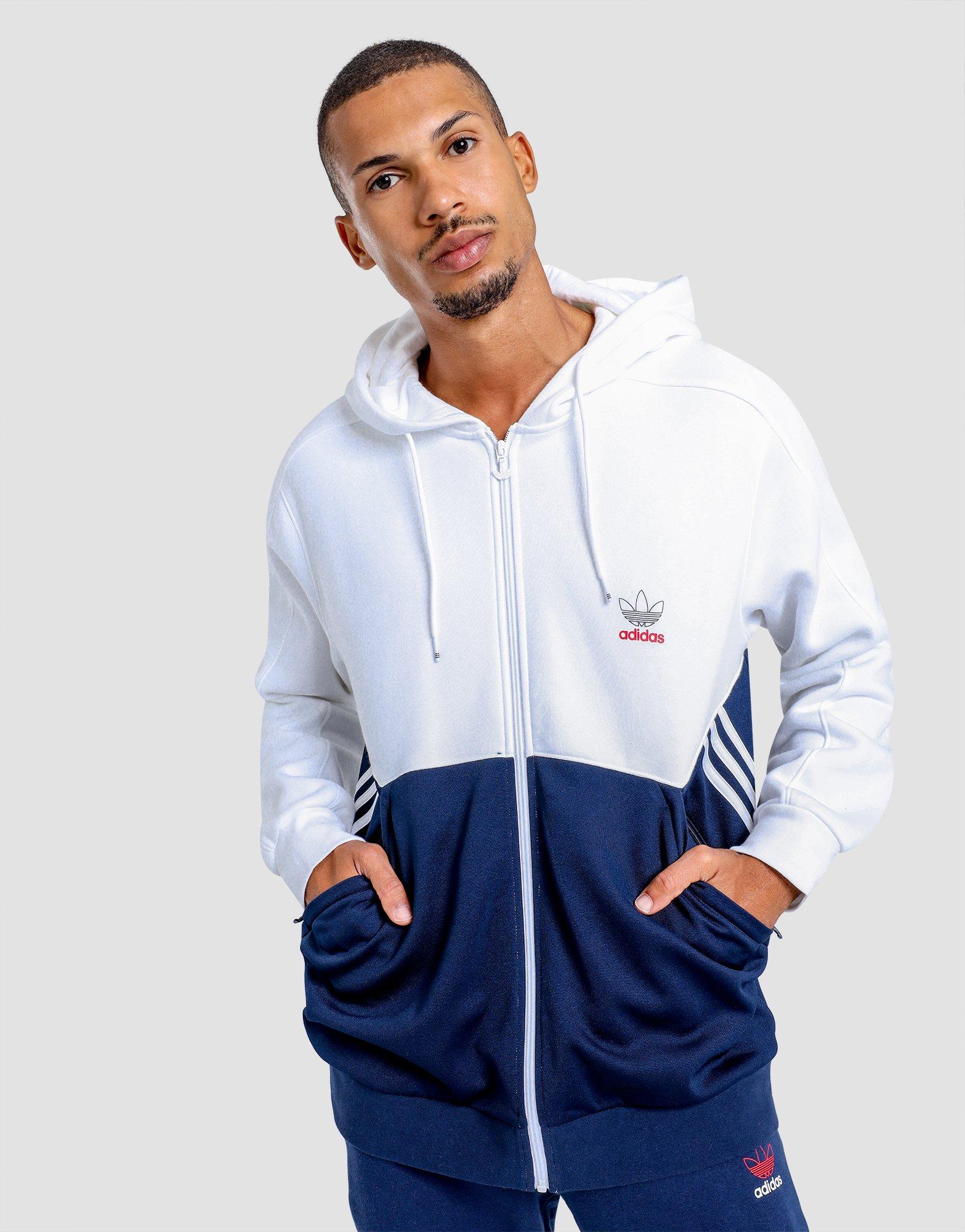 adidas originals street running full zip tech hoodie