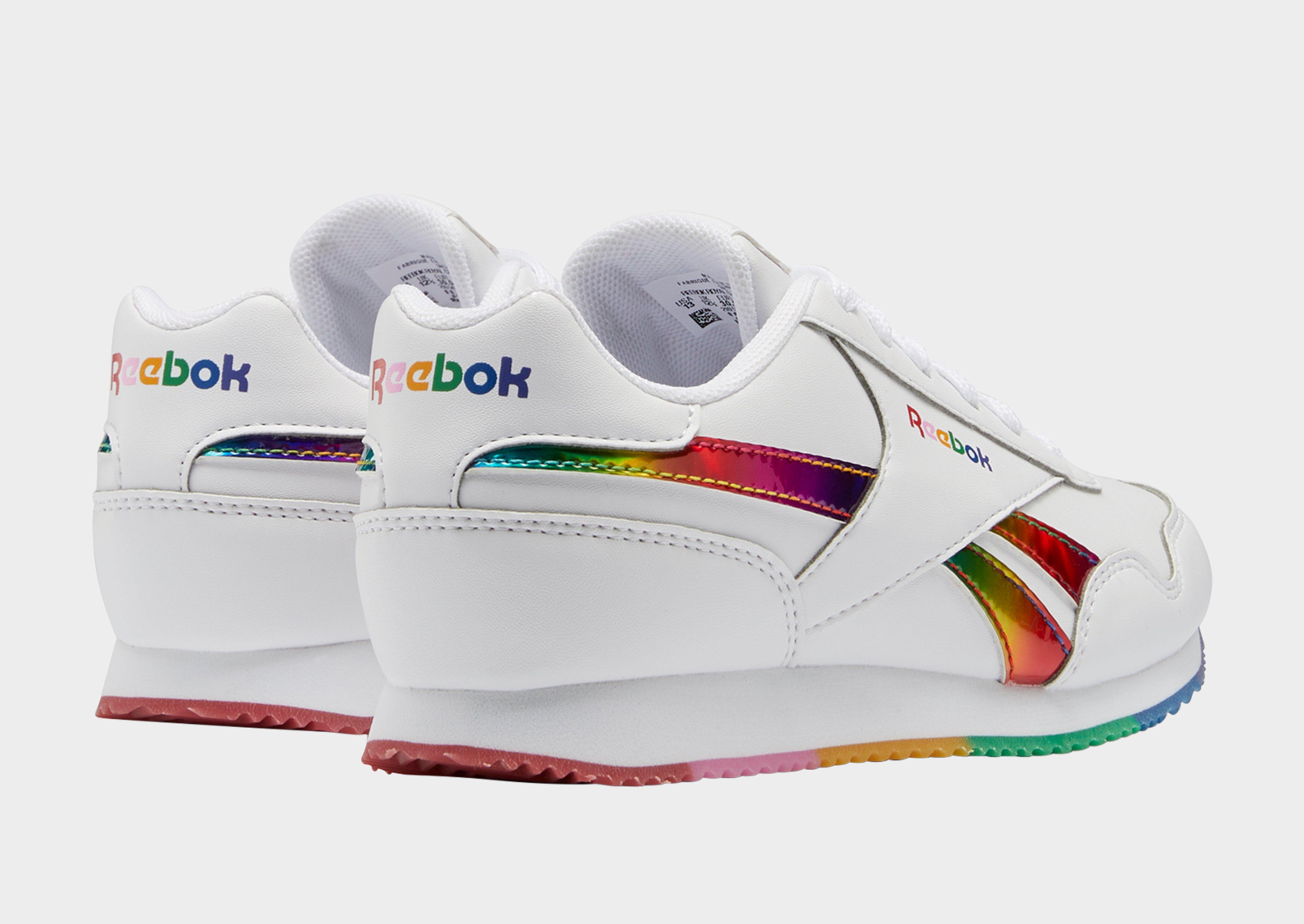 rainbow reebok trainers