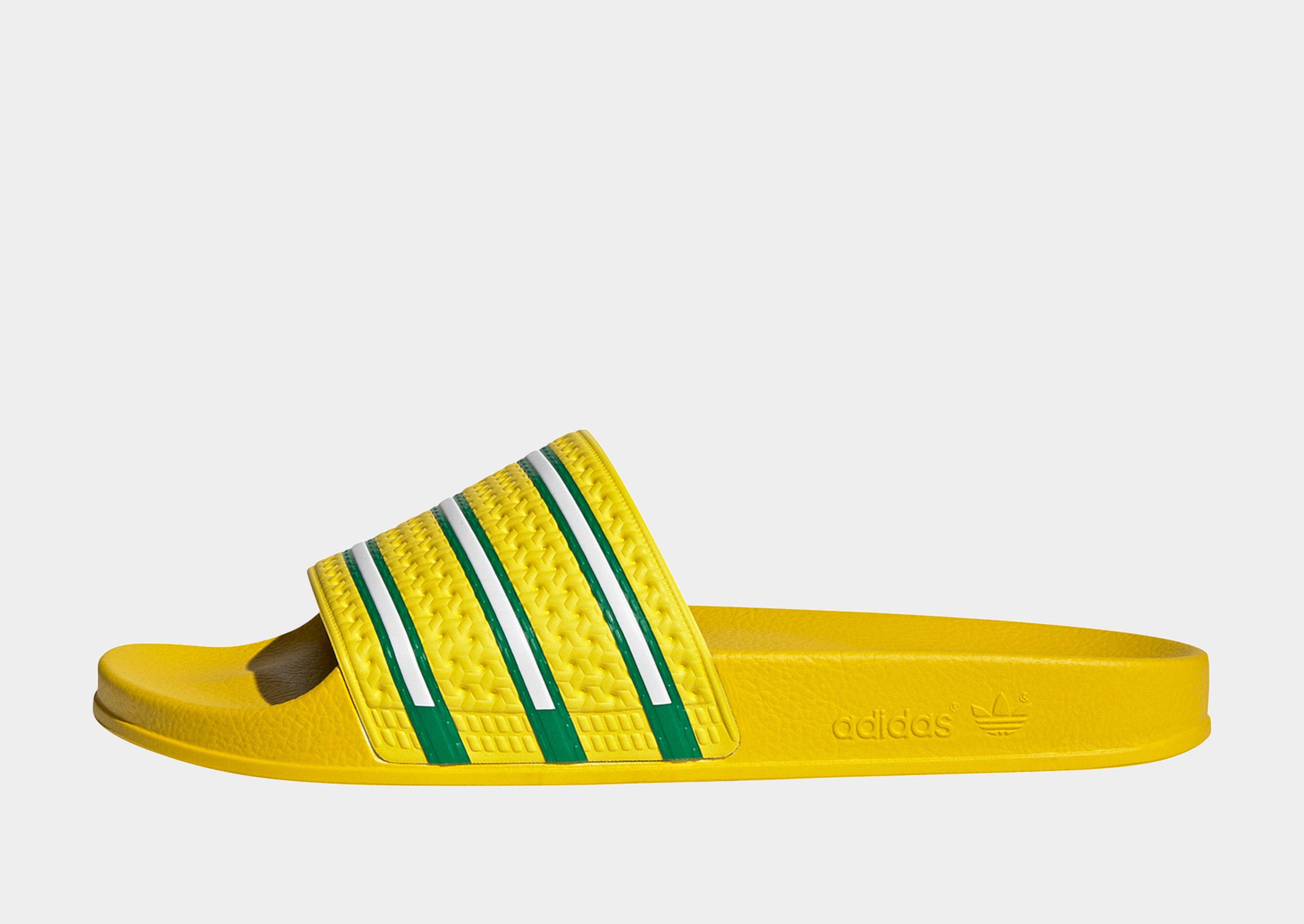 claquette jaune adidas
