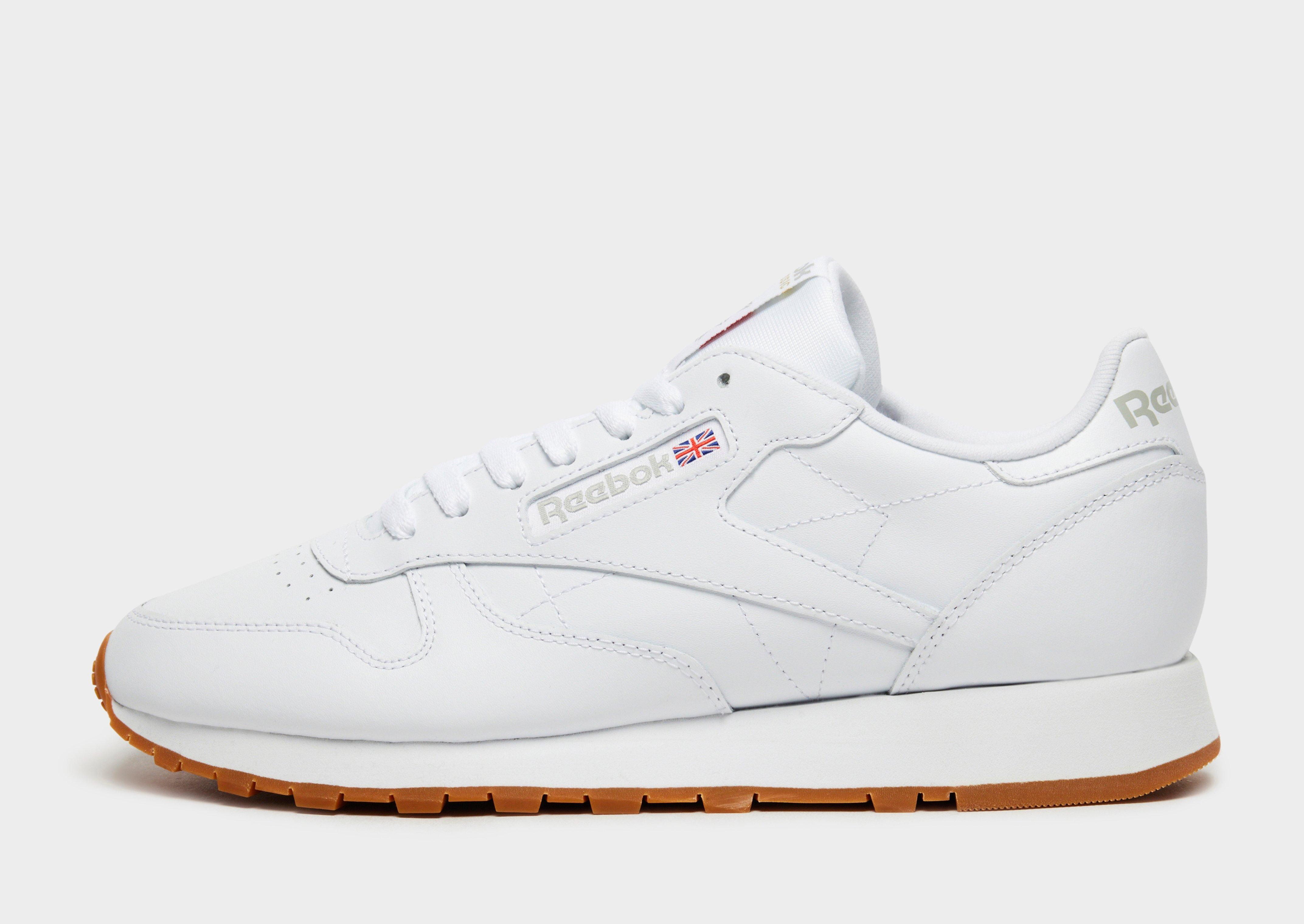 Reebok classic leather white on sale shoes