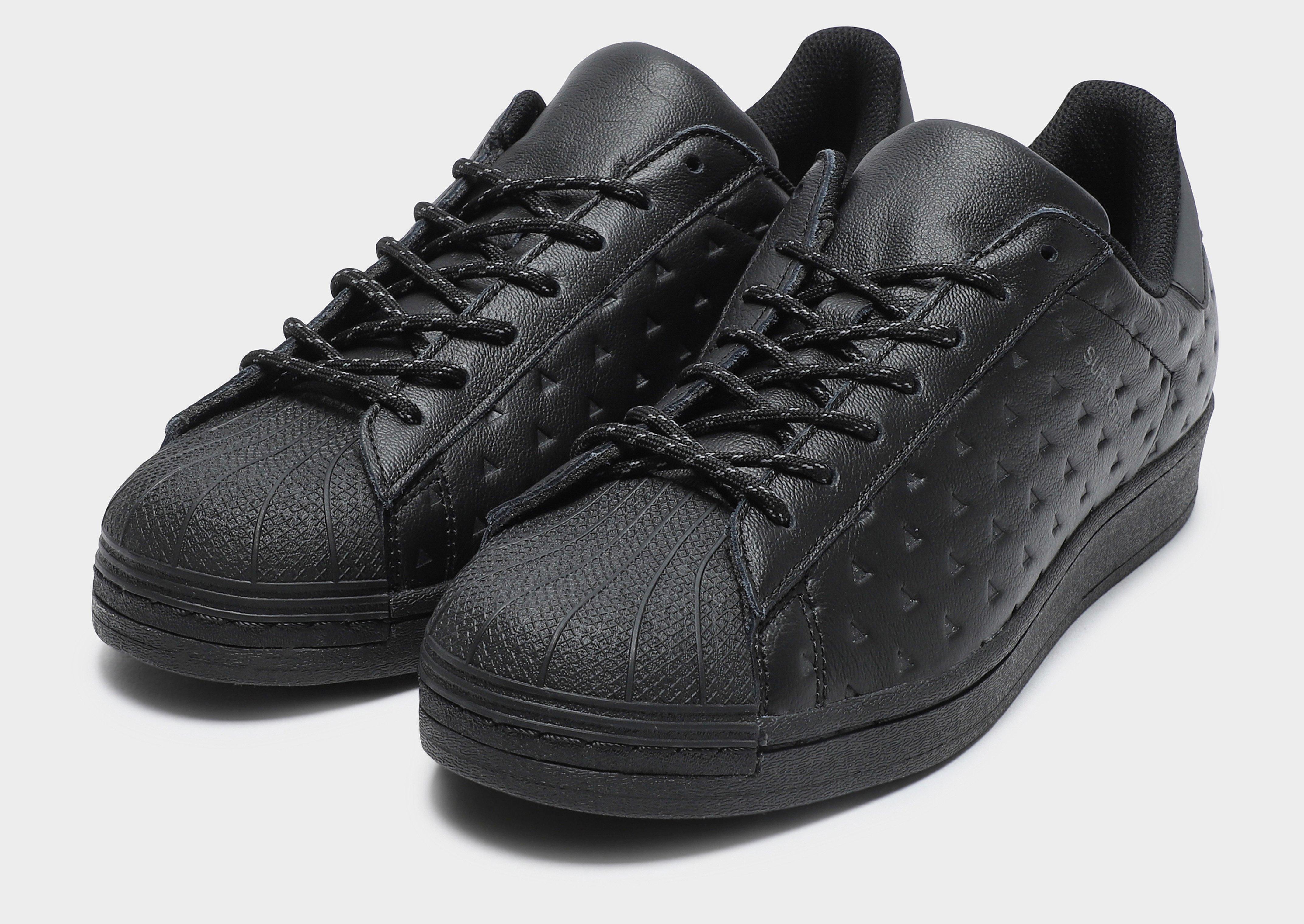 black leather adidas originals