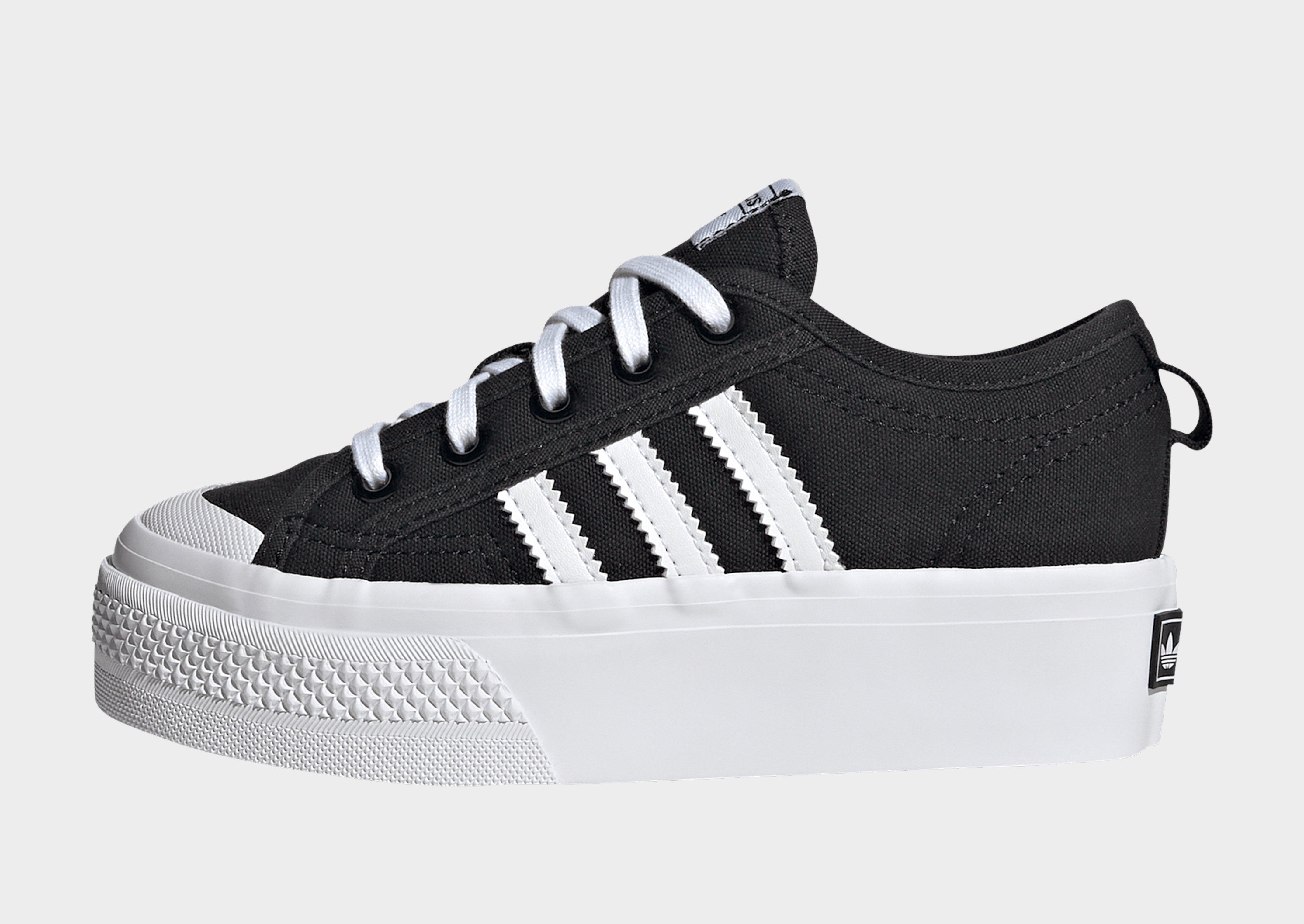 black adidas platform sneakers