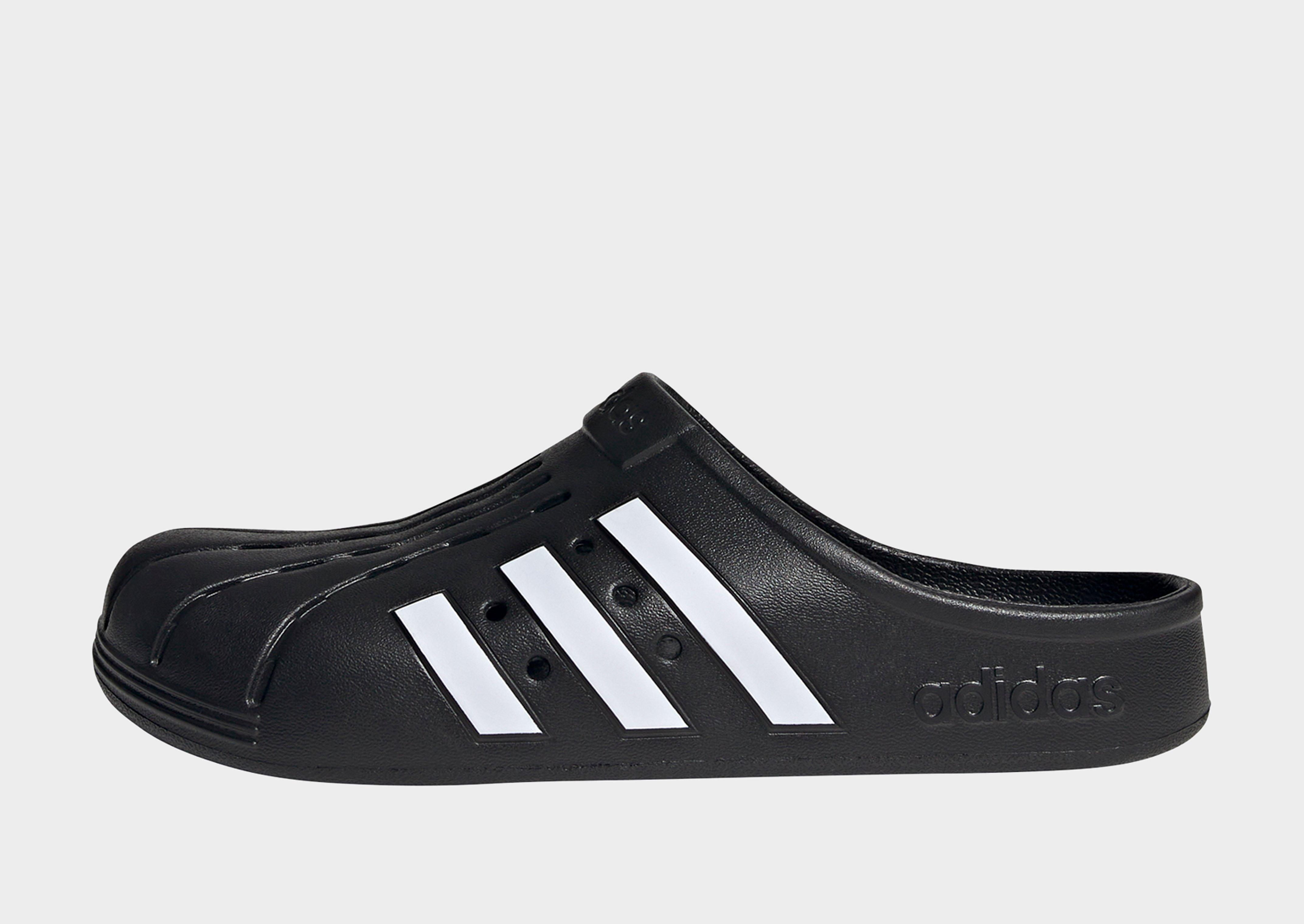 Black adidas Originals Adilette Clogs JD Sports UK