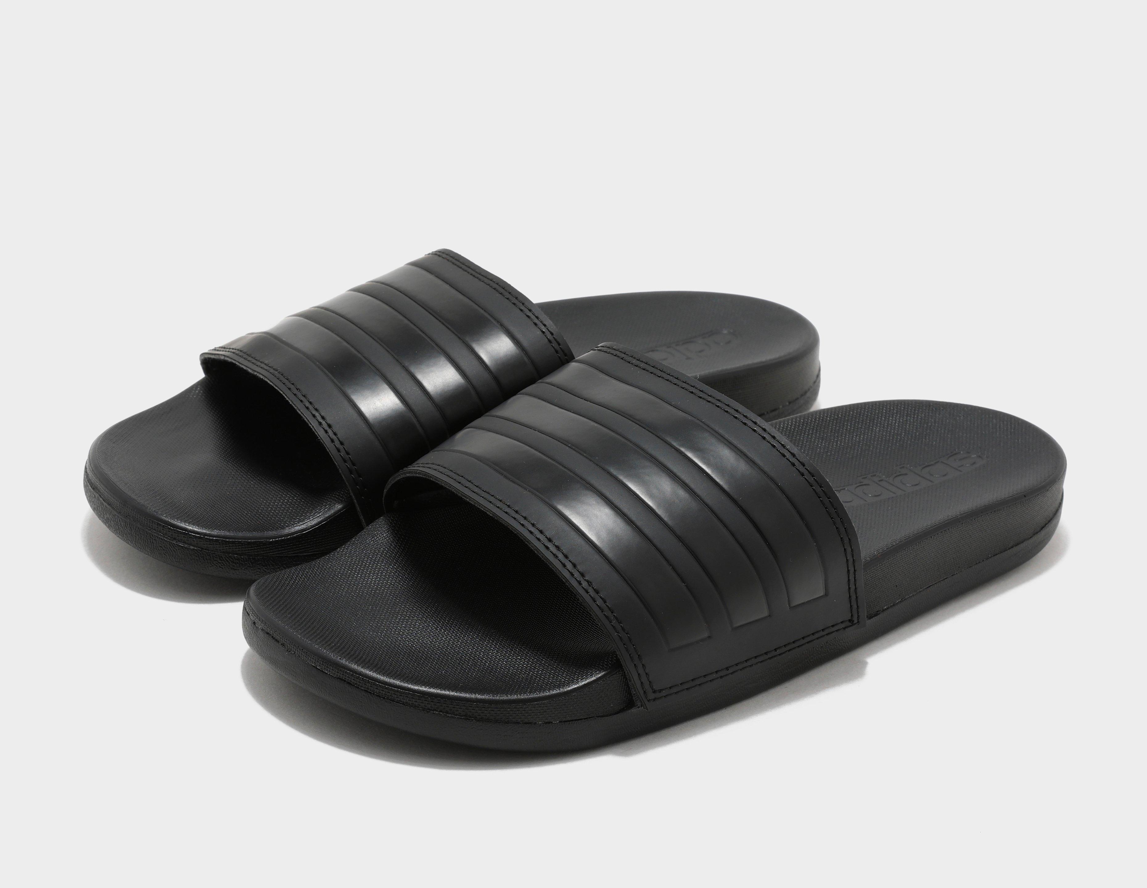 Black adidas Adilette Comfort Slides Women's