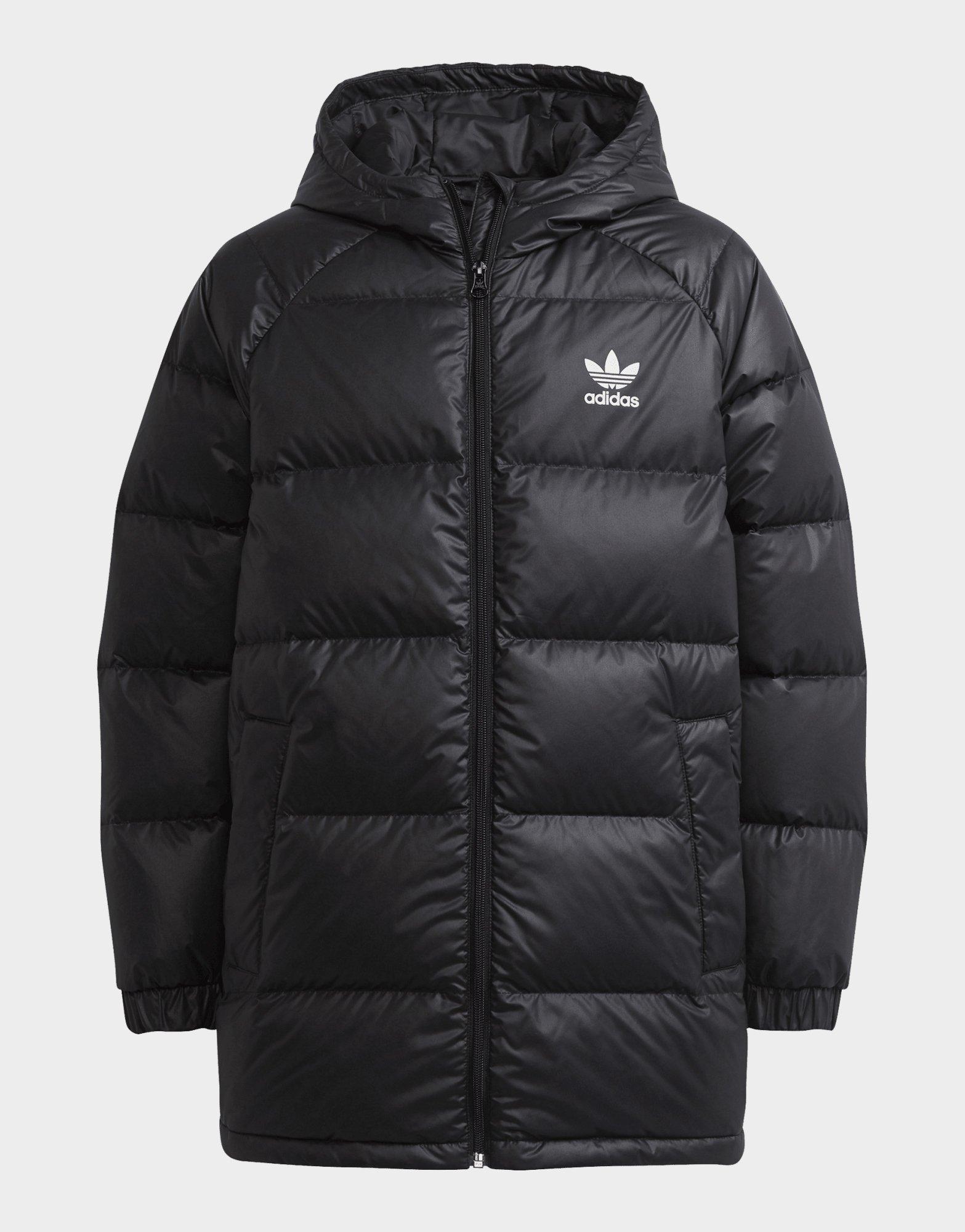 Black adidas Adicolor Elongated Down Jacket JD Sports UK