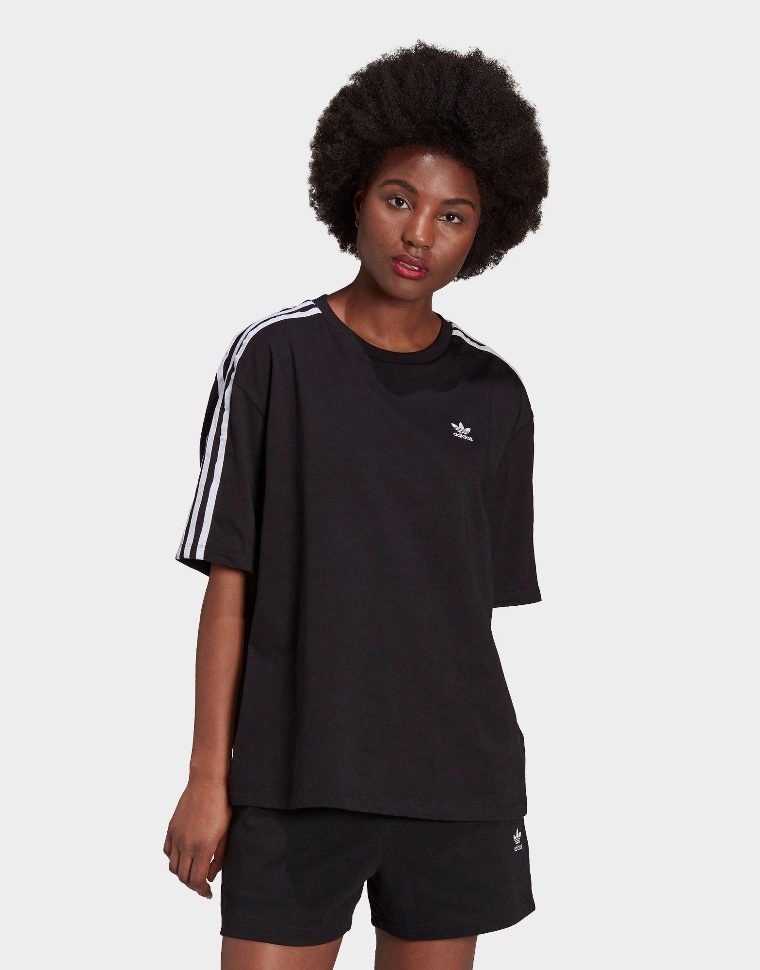 three stripes adidas shirt