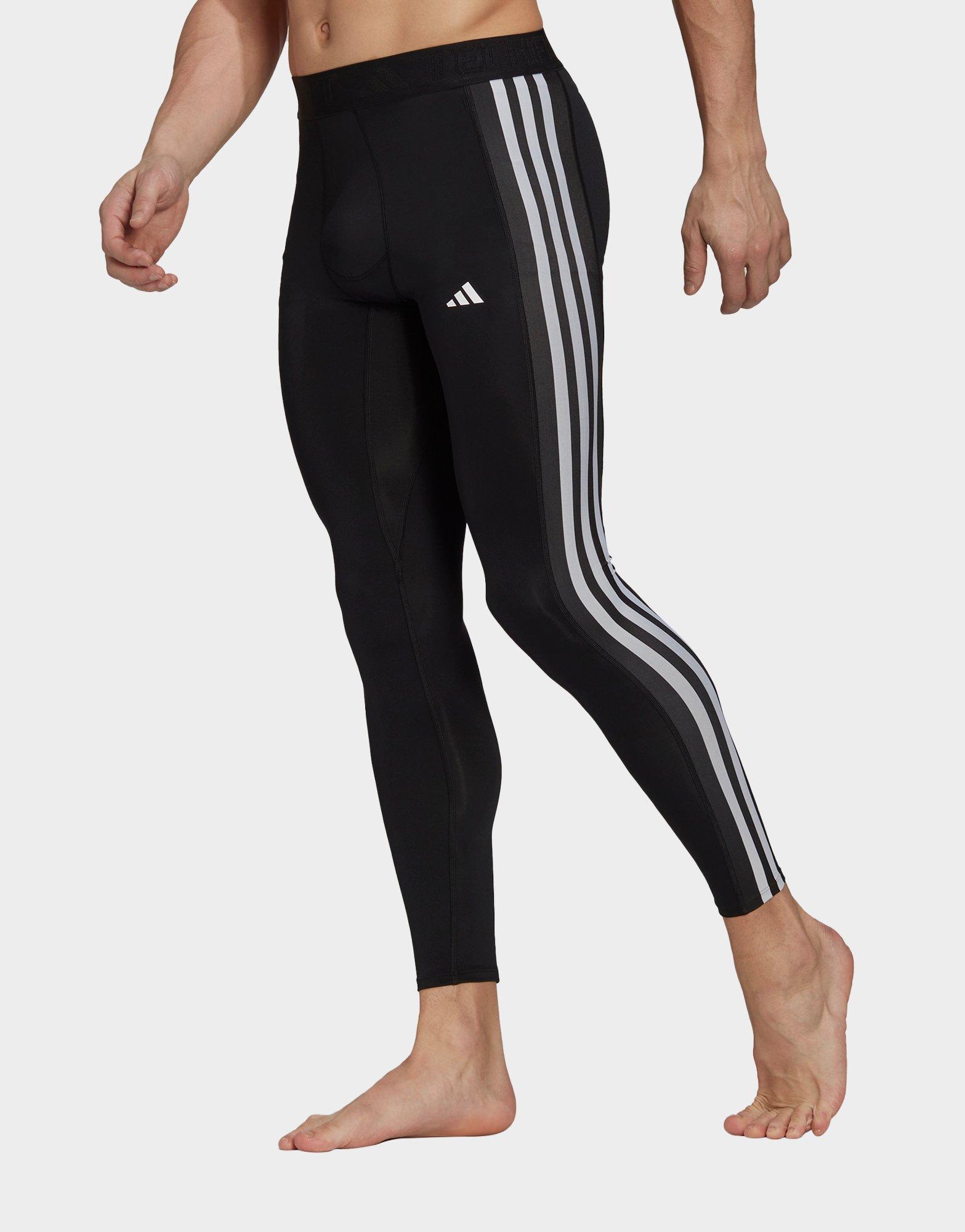 Black adidas Techfit 3-Stripes Training Long Tights
