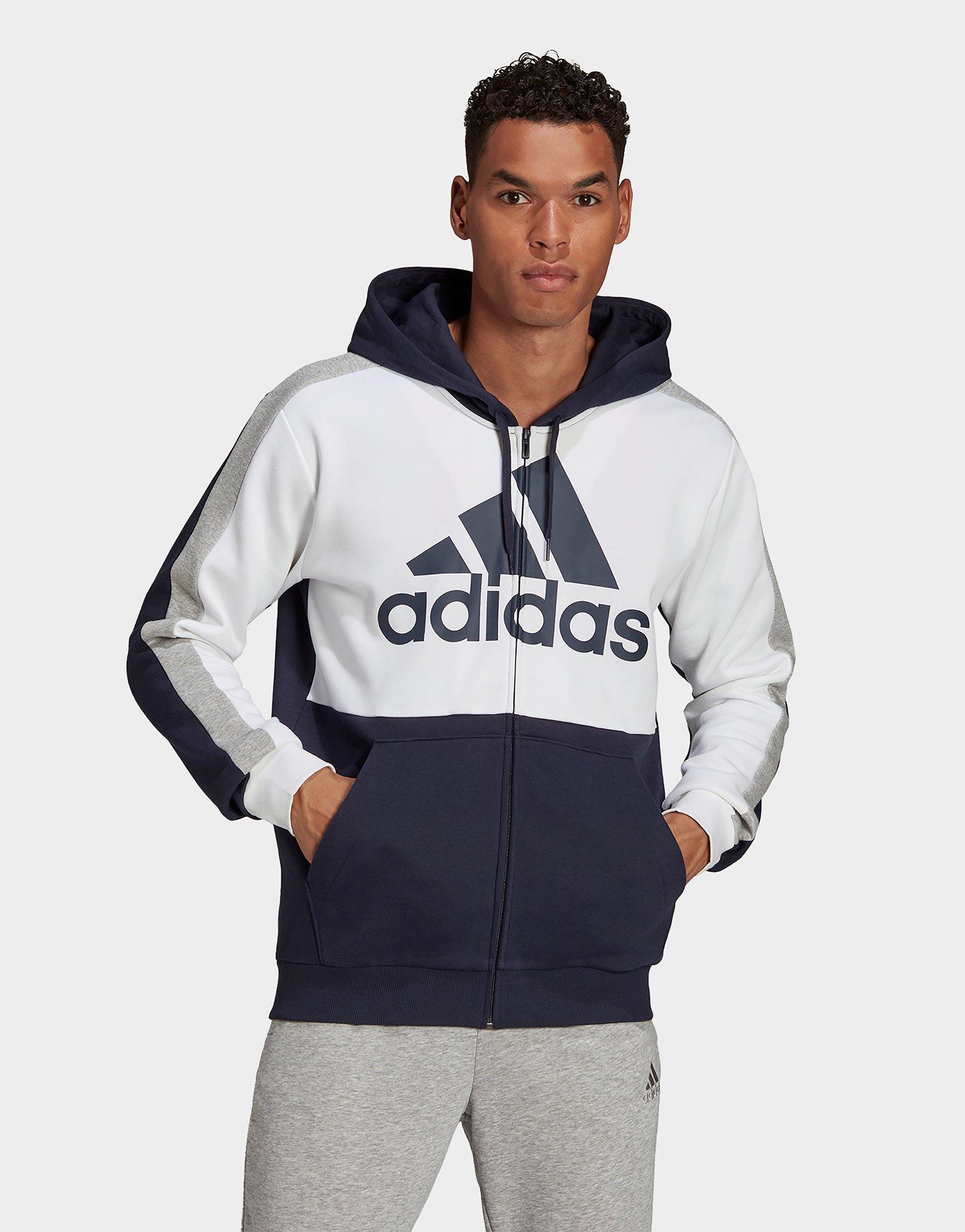 men's adidas essential colorblock fleece jogger pants