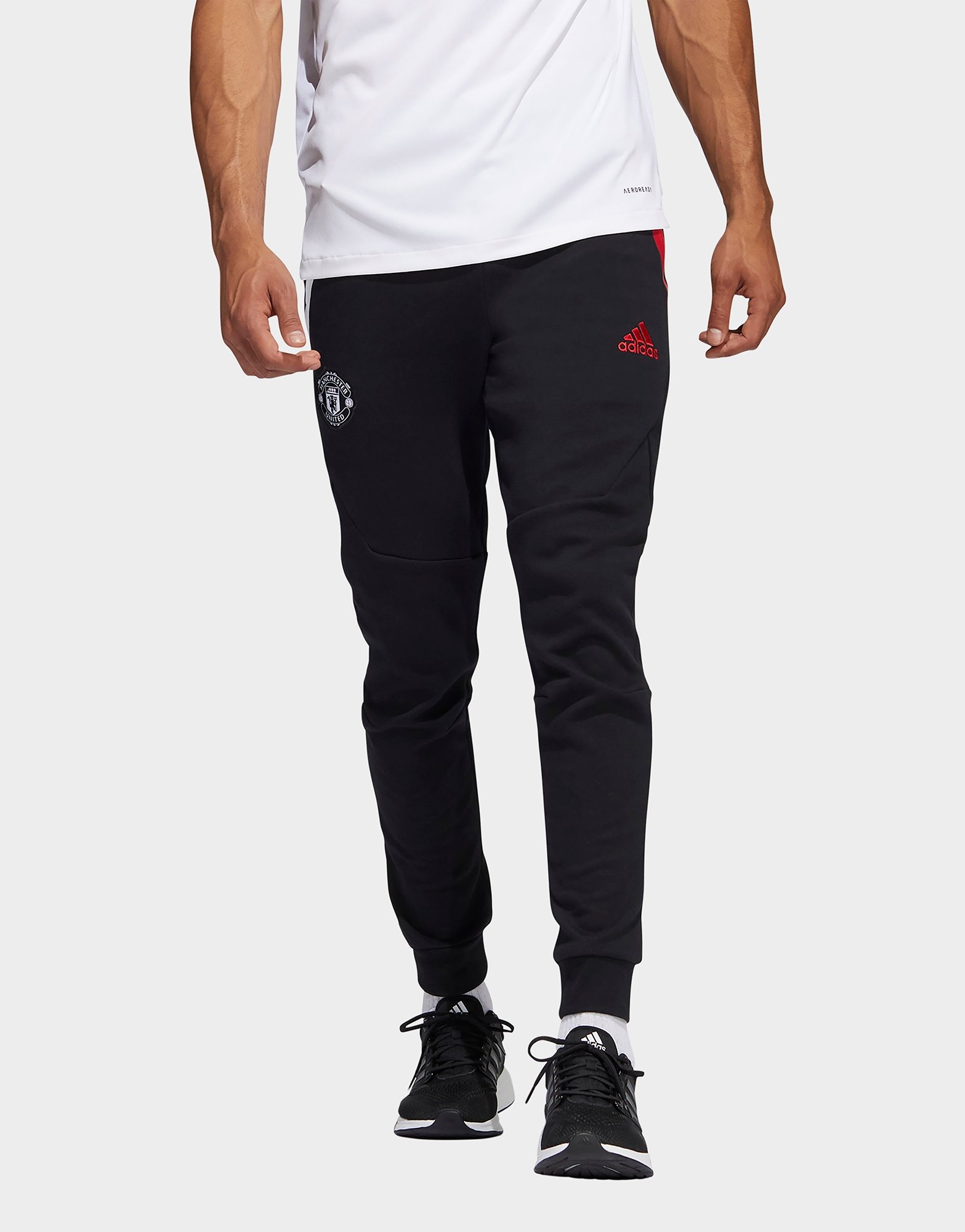 Black adidas Manchester United Travel Tracksuit Bottoms JD Sports UK