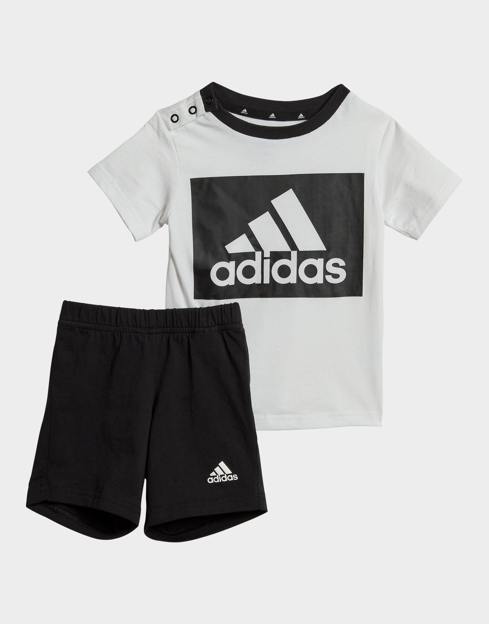 White adidas Essentials Tee and Shorts Set | JD Sports UK