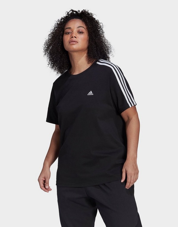 adidas Essentials Slim 3-Streifen T-Shirt – Große Größen