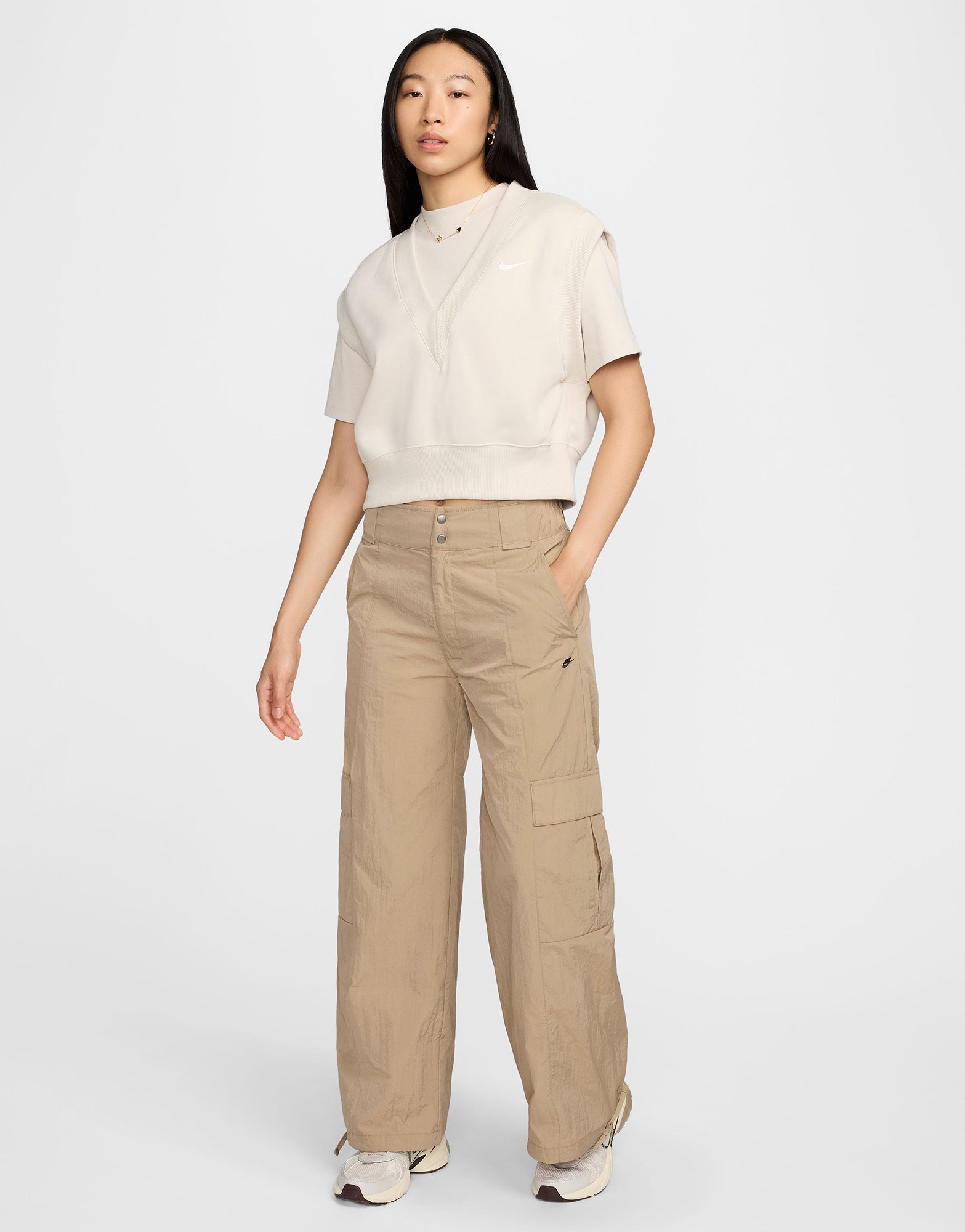 Brown Nike Sportswear High-Waisted Woven Cargo Pants Women's | JD ...