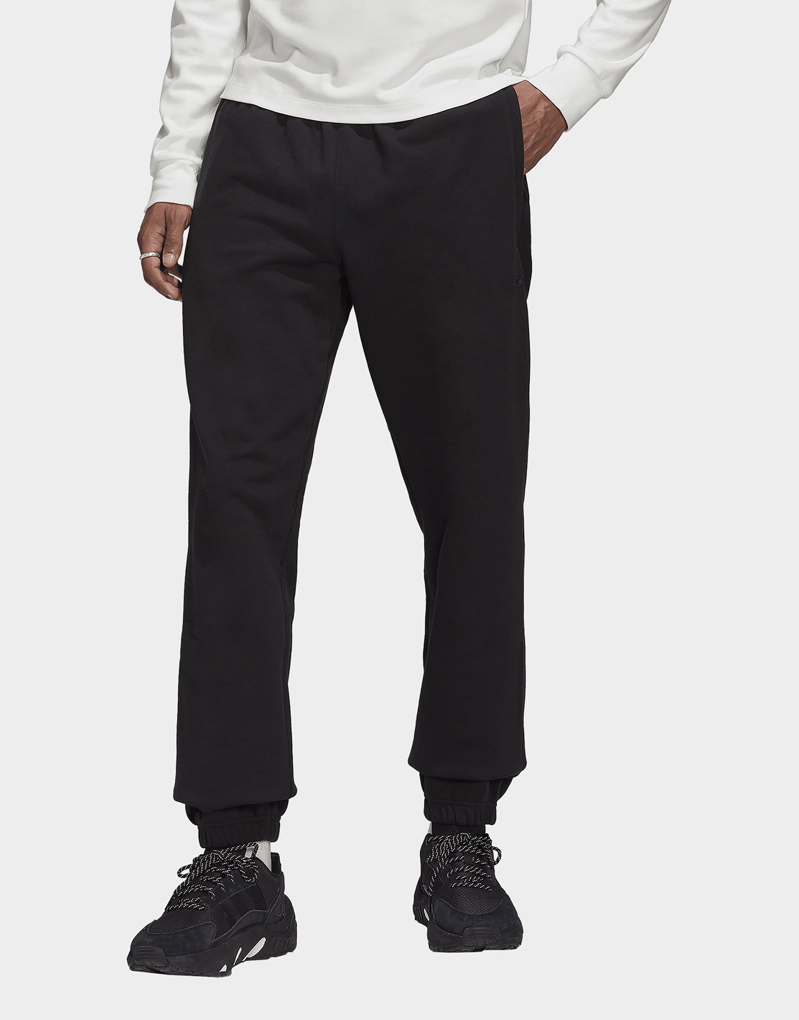 Black adidas Originals Adicolor Contempo French Terry Sweat Pants | JD ...