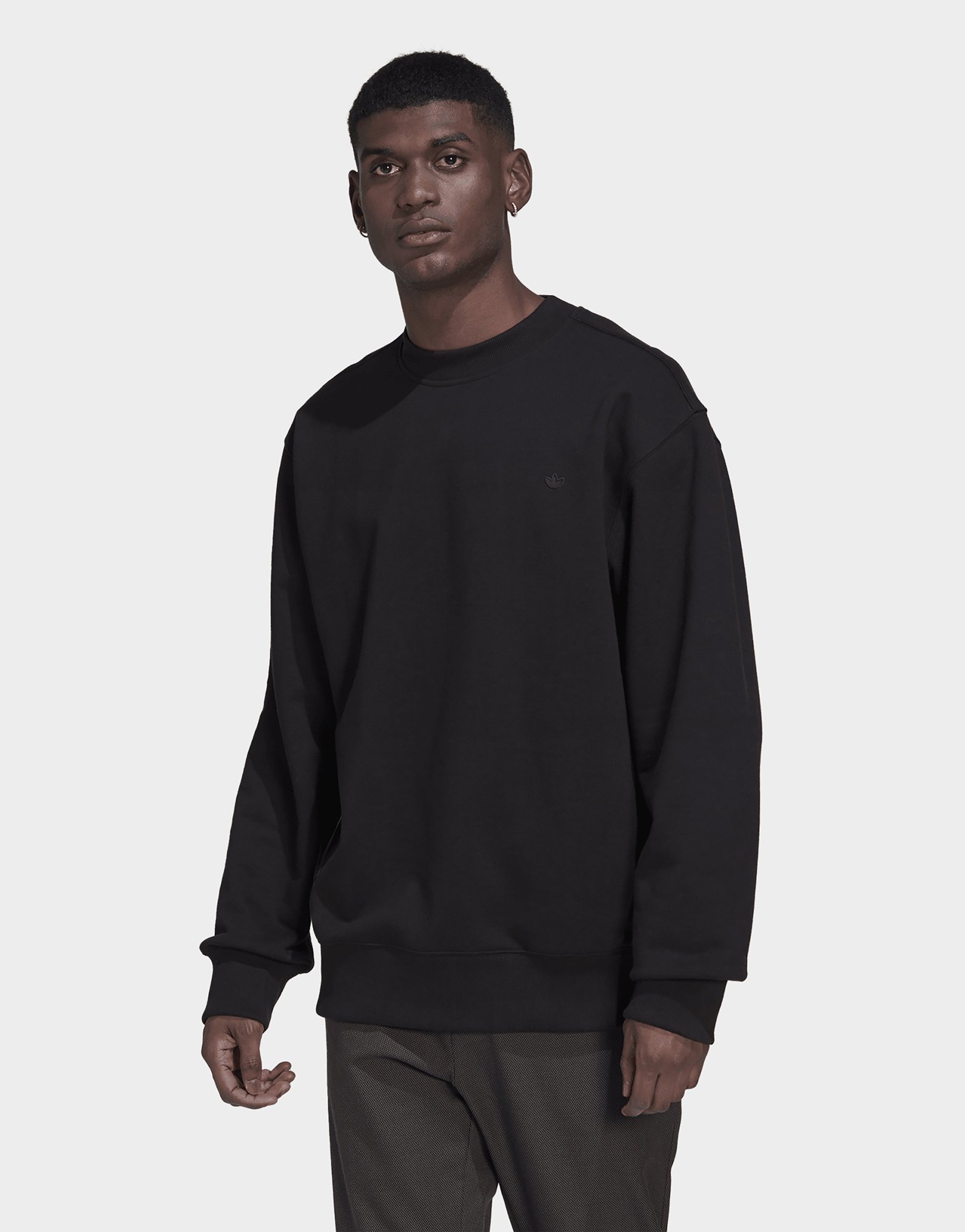 Black adidas Originals Adicolor Contempo Crew French Terry Sweatshirt ...